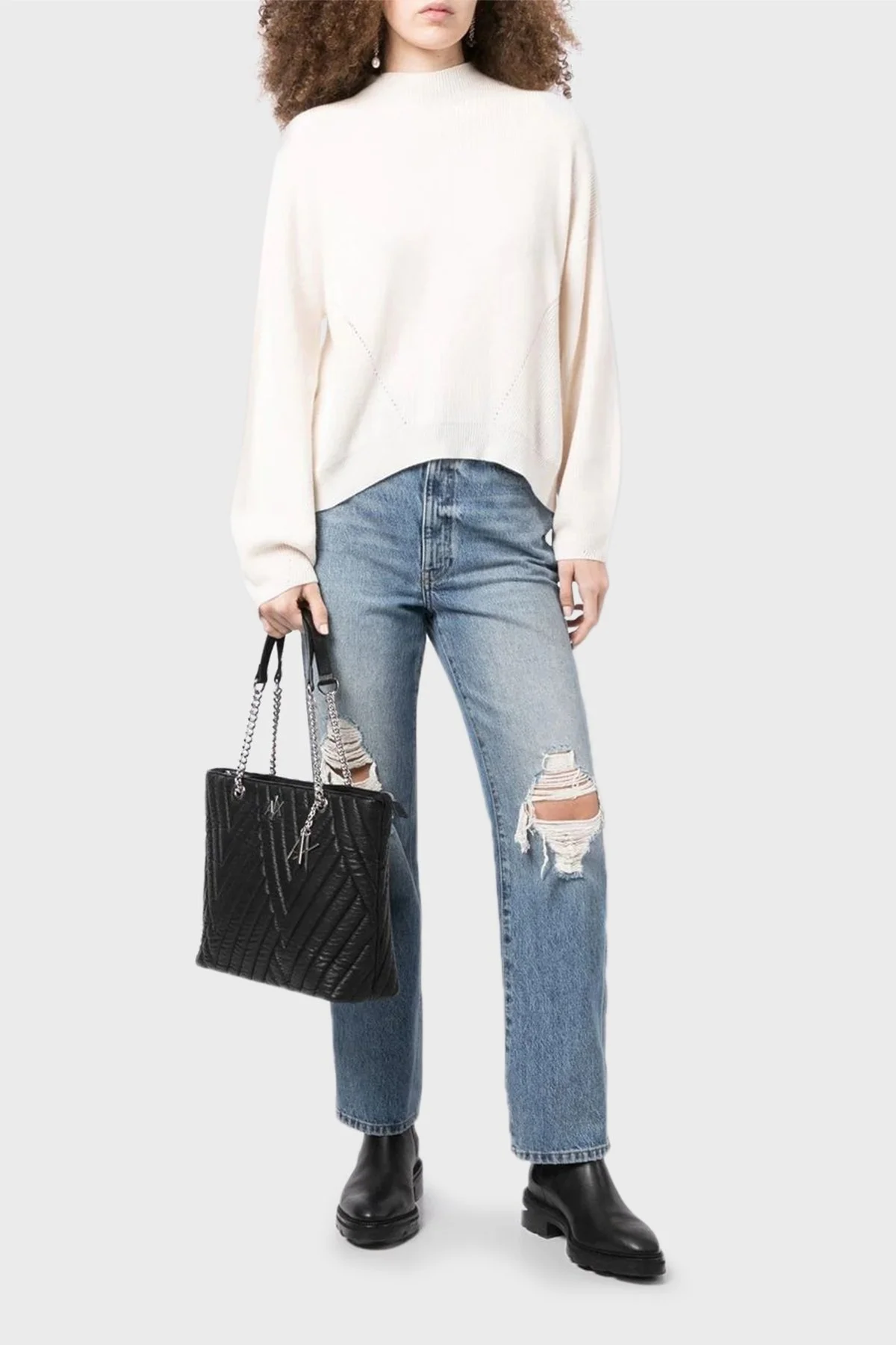 Armani Exchange Fermuarlı Zincir Askılı Bayan Çanta 942862 2F745 00020 SİYAH - 2