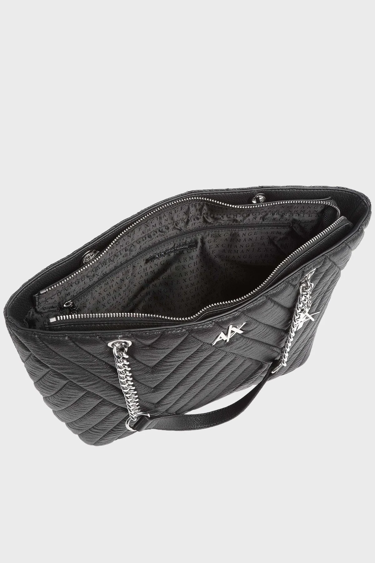 Armani Exchange Fermuarlı Zincir Askılı Bayan Çanta 942862 2F745 00020 SİYAH - 4