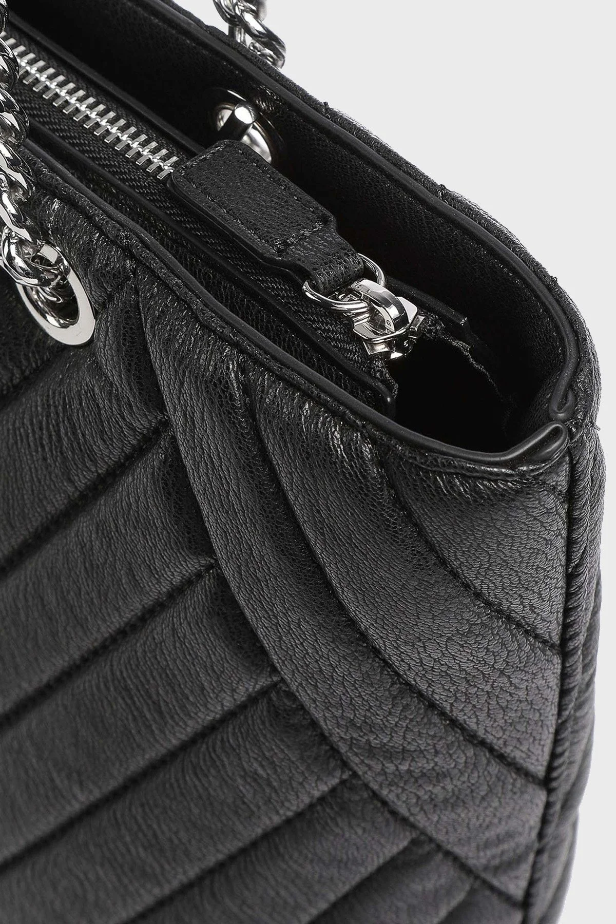 Armani Exchange Fermuarlı Zincir Askılı Bayan Çanta 942862 2F745 00020 SİYAH - 5