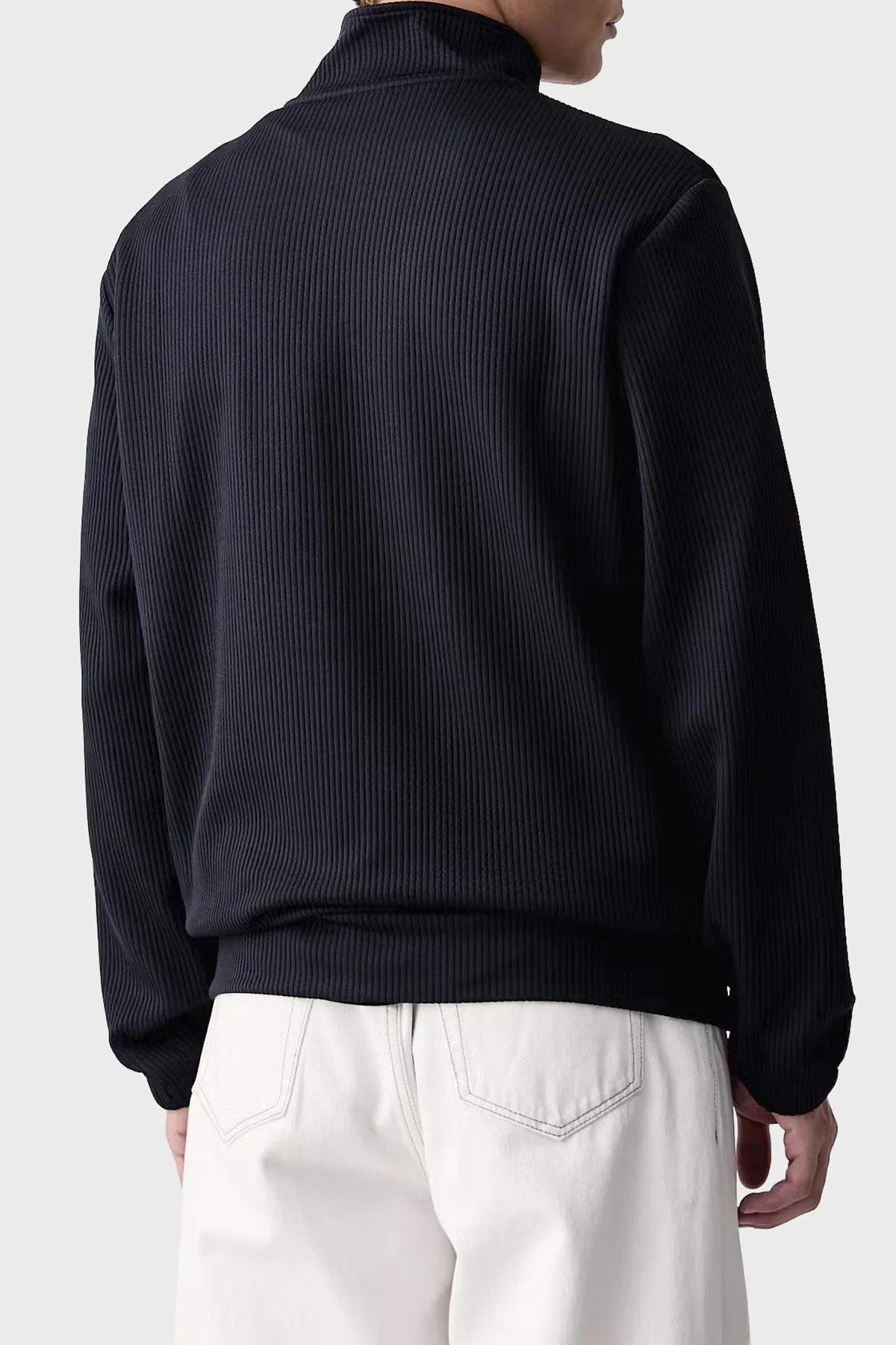 Armani Exchange Fitilli Dik Yaka Fermuarlı Erkek Sweat XM003425 AF28569 UB101 Lacivert - 3