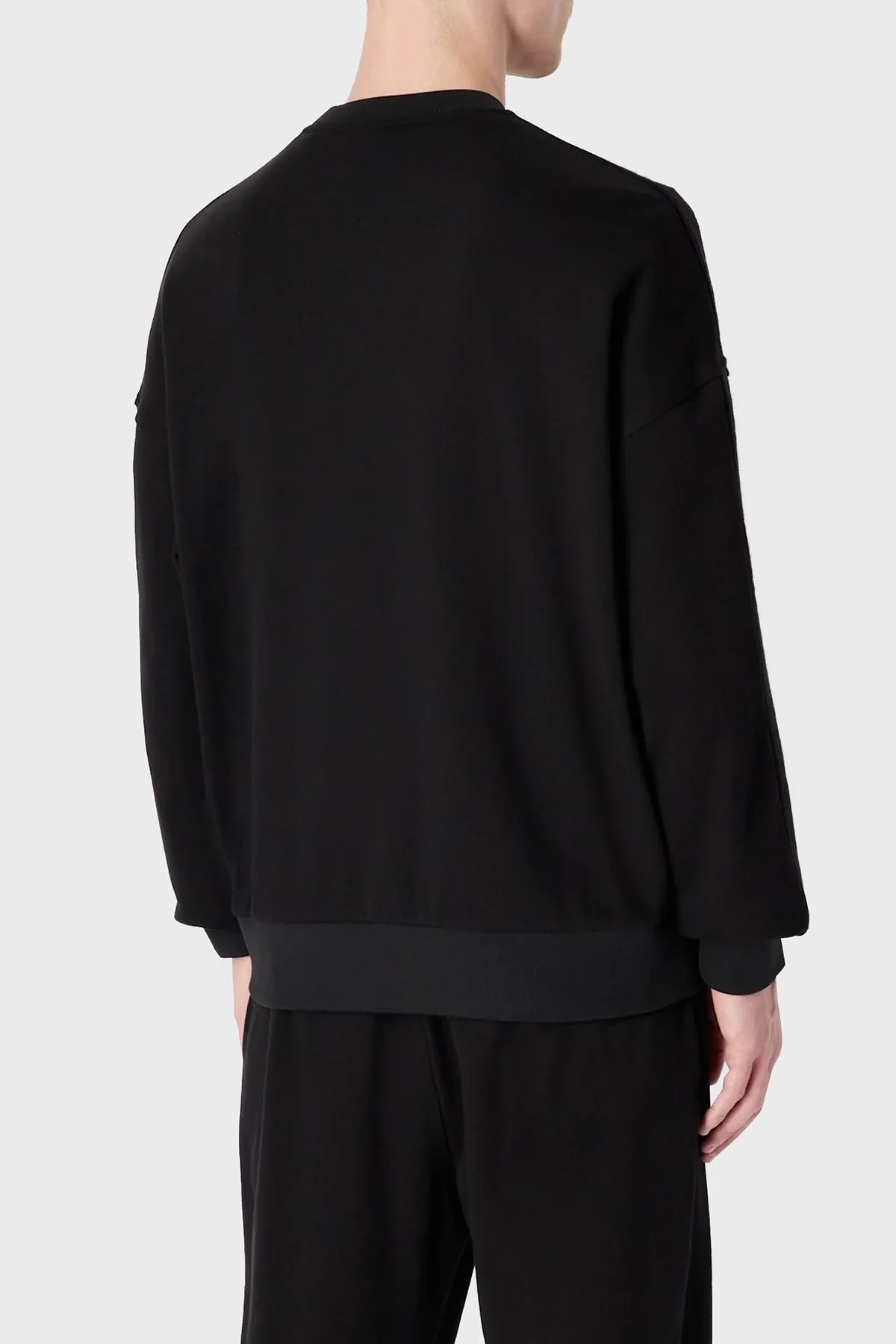 Armani Exchange Fransız Havlu Kumaşlı Organik Pamuklu Erkek Sweat 3RZMHG ZJ7KZ 1200 SİYAH - 4