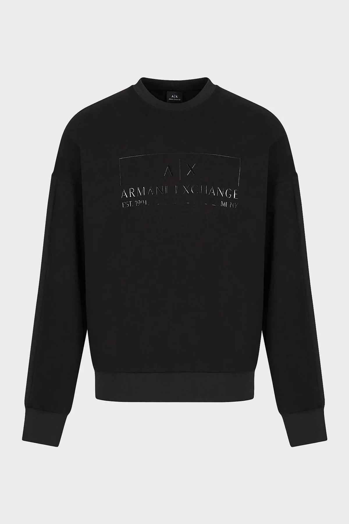 Armani Exchange Fransız Havlu Kumaşlı Organik Pamuklu Erkek Sweat 3RZMHG ZJ7KZ 1200 SİYAH - 5