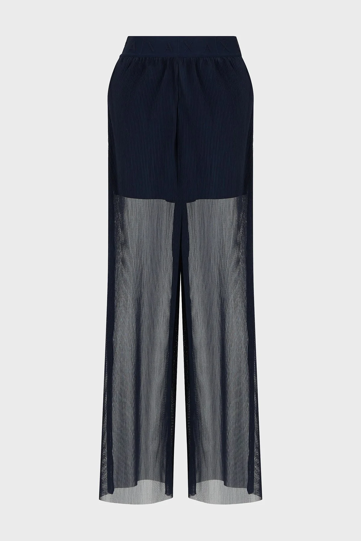 Armani Exchange Geniş Paça Transparan Kadın Pantolon 3DYP10 YN8QZ 1593 LACİVERT - 5