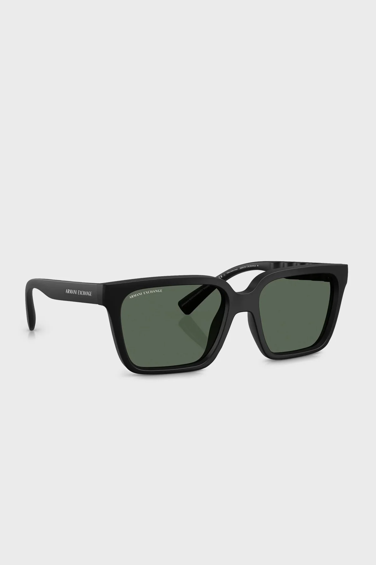 Armani Exchange Güneş Erkek Gözlük 0AX4147S 807871 56 Mat Siyah-Koyu Yeşil - 2