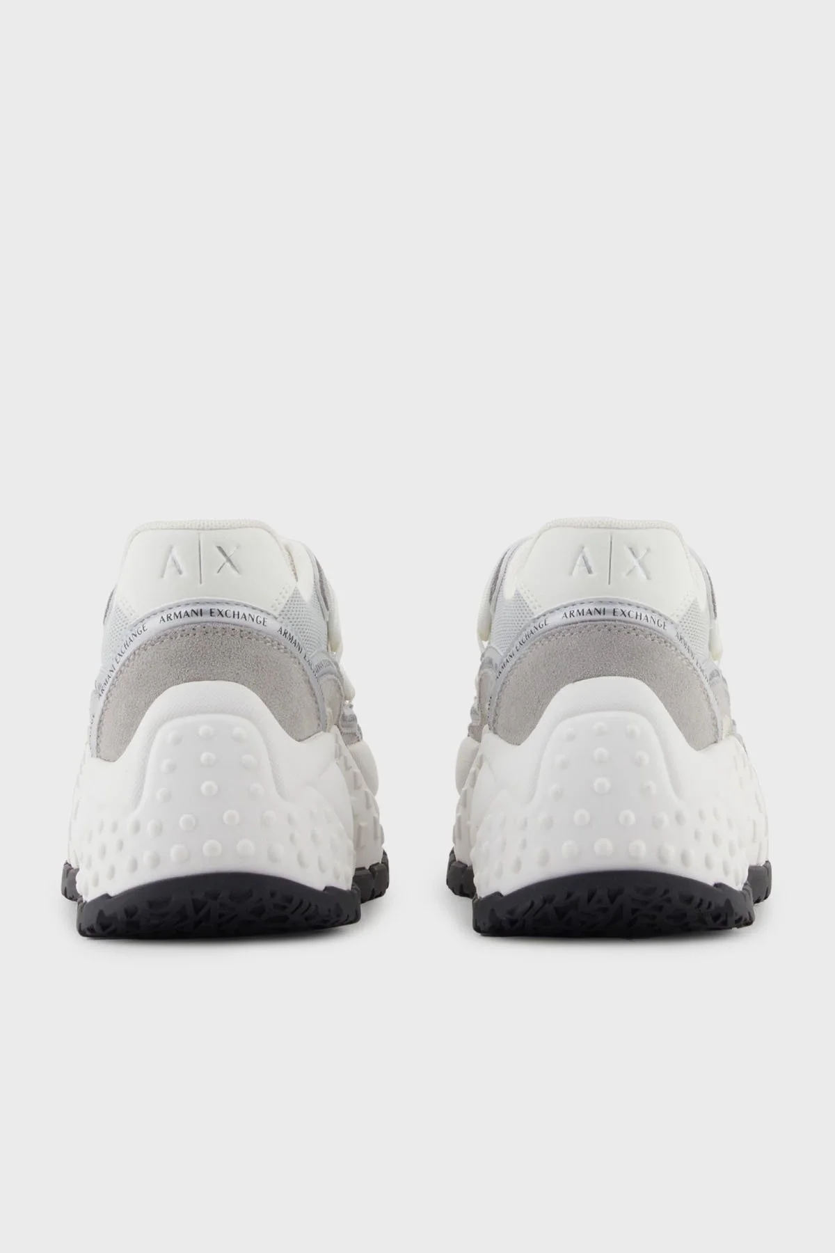 Armani Exchange Hakiki Deri Karışımlı Süet Detaylı Kalın Taban Sneaker Bayan Ayakkabı XW001627 AF17447 MZ293 GRİ-BEYAZ - 11