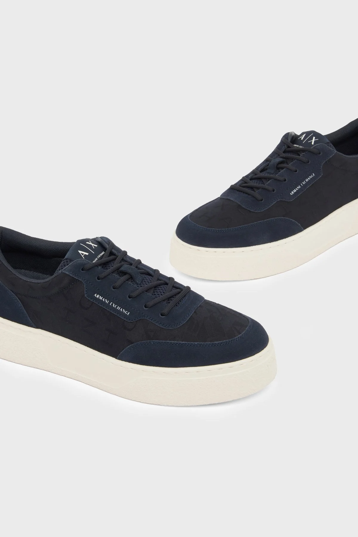 Armani Exchange Hakiki Deri Logolu Sneaker Erkek Ayakkabı XM002626 AF24947 ZB004 LACİVERT - 4