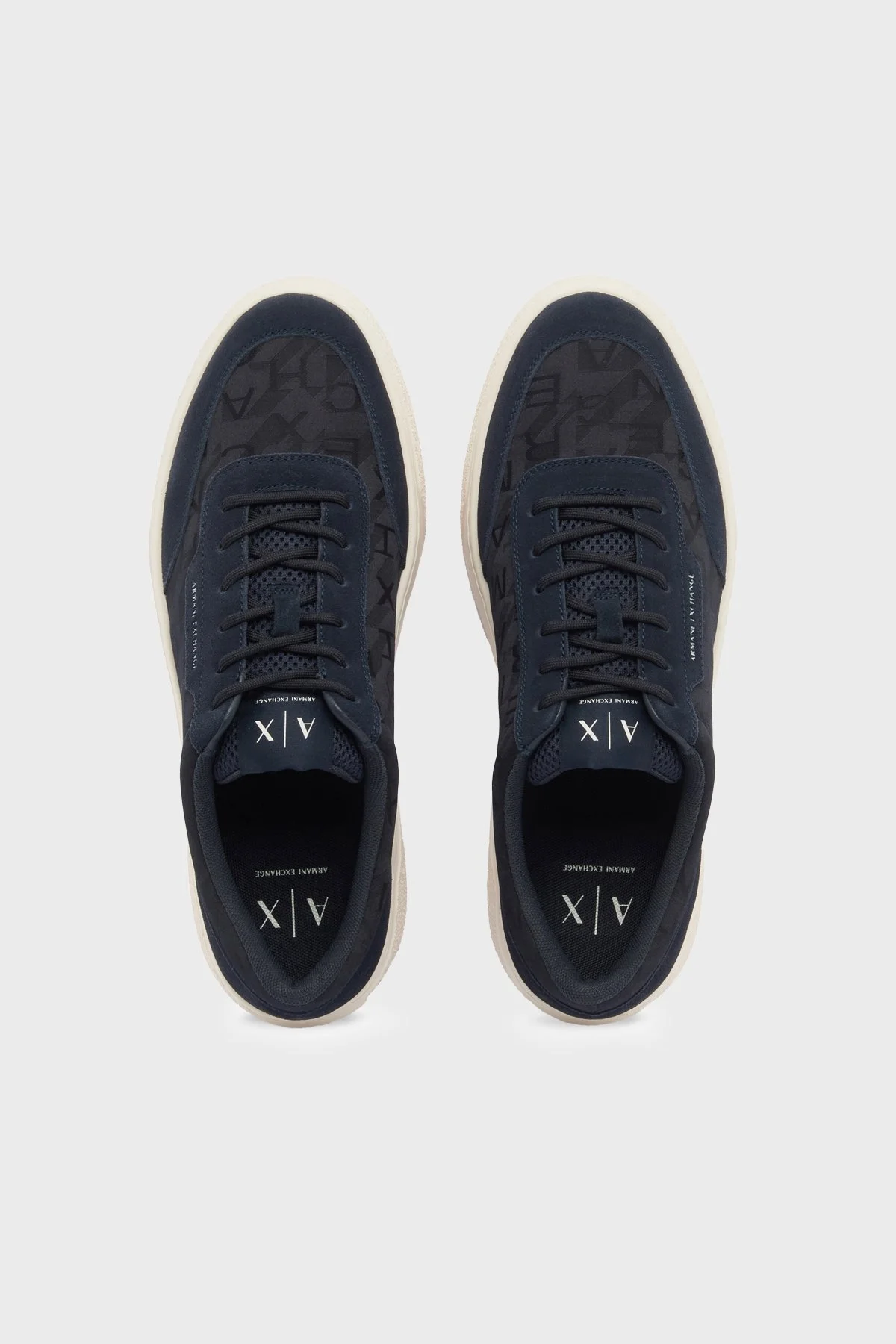 Armani Exchange Hakiki Deri Logolu Sneaker Erkek Ayakkabı XM002626 AF24947 ZB004 LACİVERT - 3