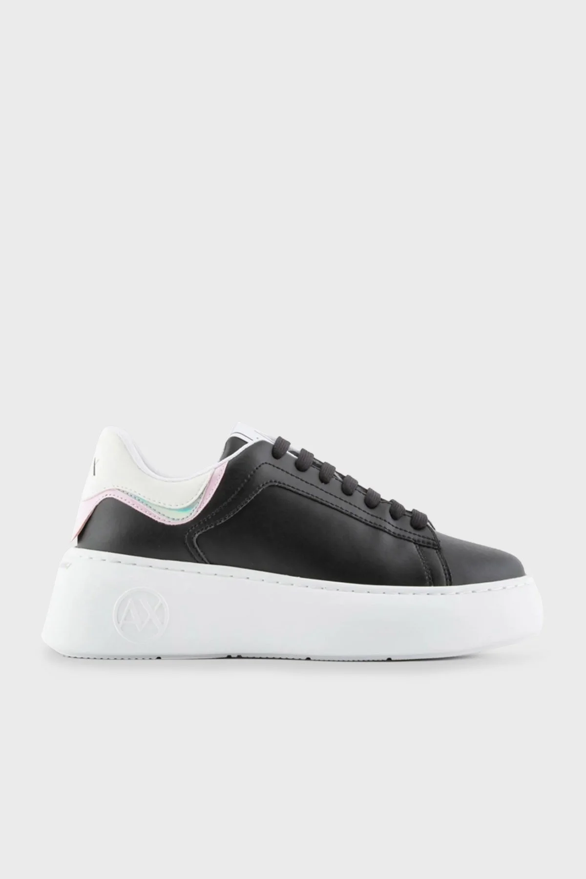 Armani Exchange Hakiki Deri Sneaker Bayan Ayakkabı XDX108 XV635 00002 SİYAH - 1