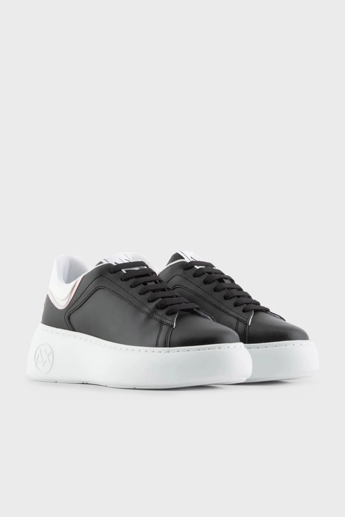 Armani Exchange Hakiki Deri Sneaker Bayan Ayakkabı XDX108 XV635 00002 SİYAH - 2