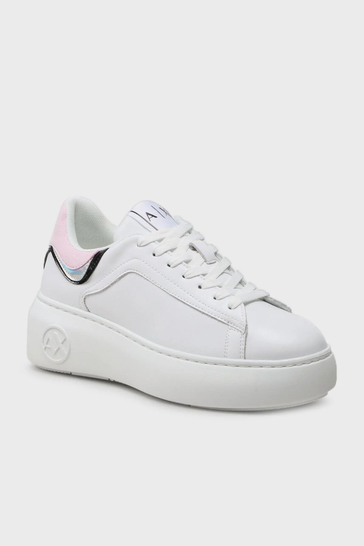 Armani Exchange Hakiki Deri Sneaker Bayan Ayakkabı XDX108 XV635 00152 BEYAZ - 3