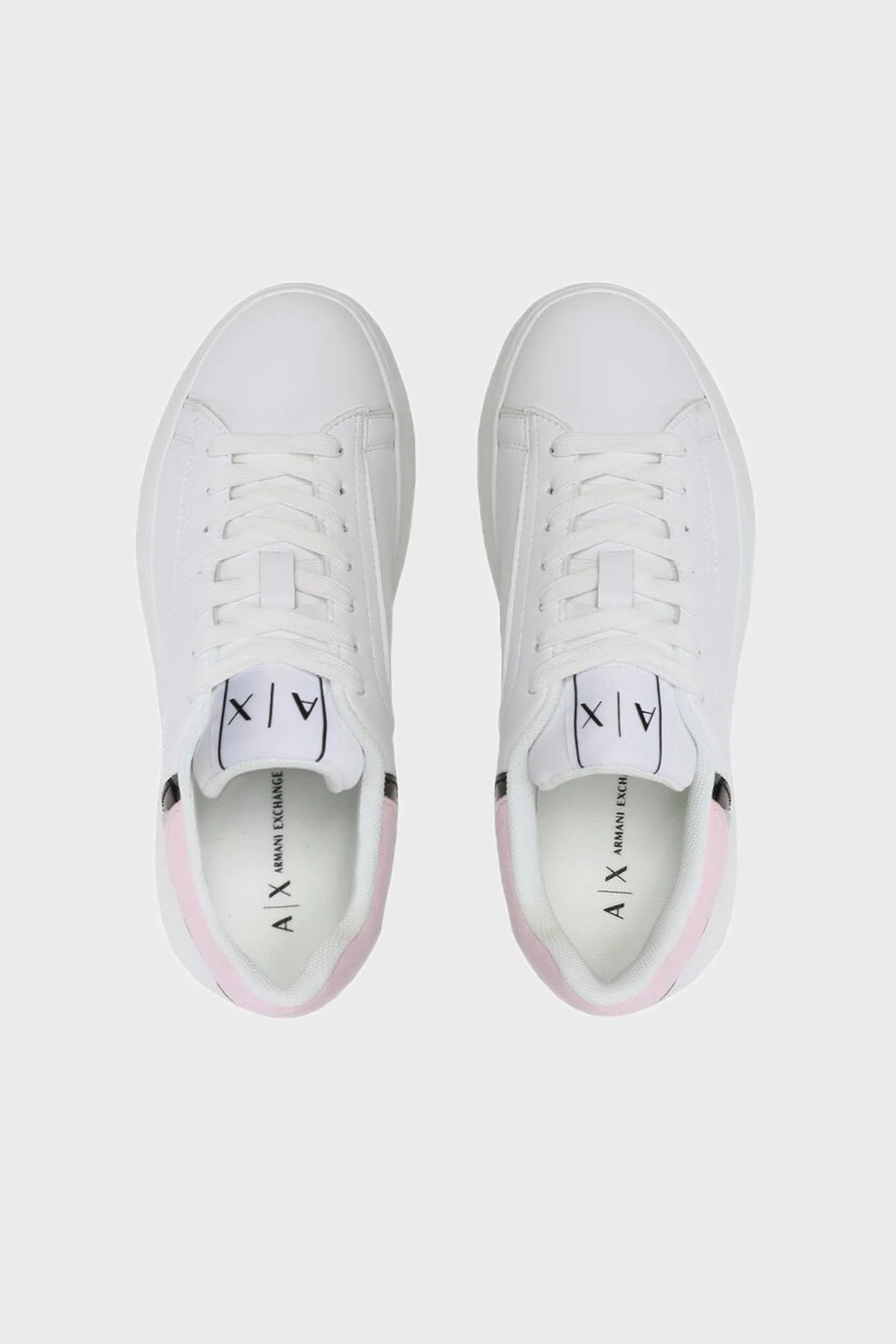 Armani Exchange Hakiki Deri Sneaker Bayan Ayakkabı XDX108 XV635 00152 BEYAZ - 5