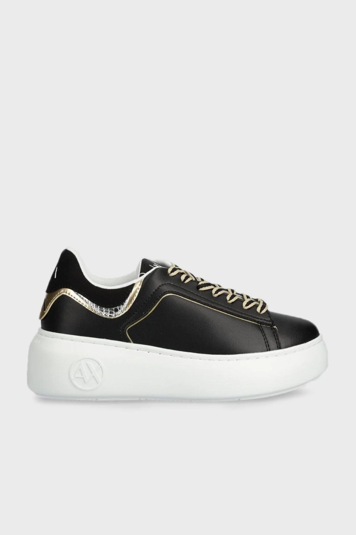 Armani Exchange Hakiki Deri Sneaker Bayan Ayakkabı XDX108 XV788 T780 SİYAH - 1