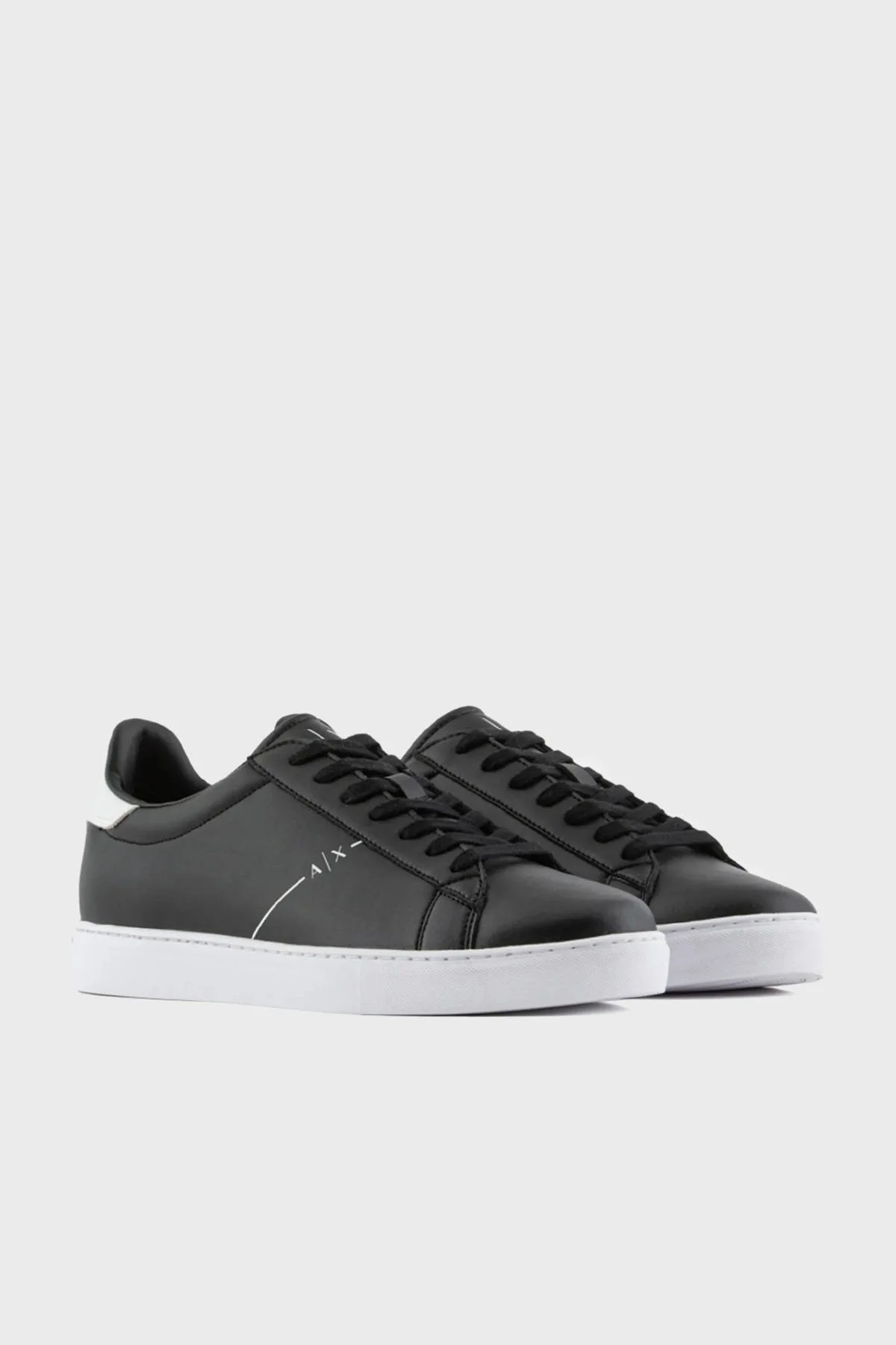 Armani Exchange Hakiki Deri Sneaker Erkek Ayakkabı XUX001 XV093 S277 SİYAH - 2