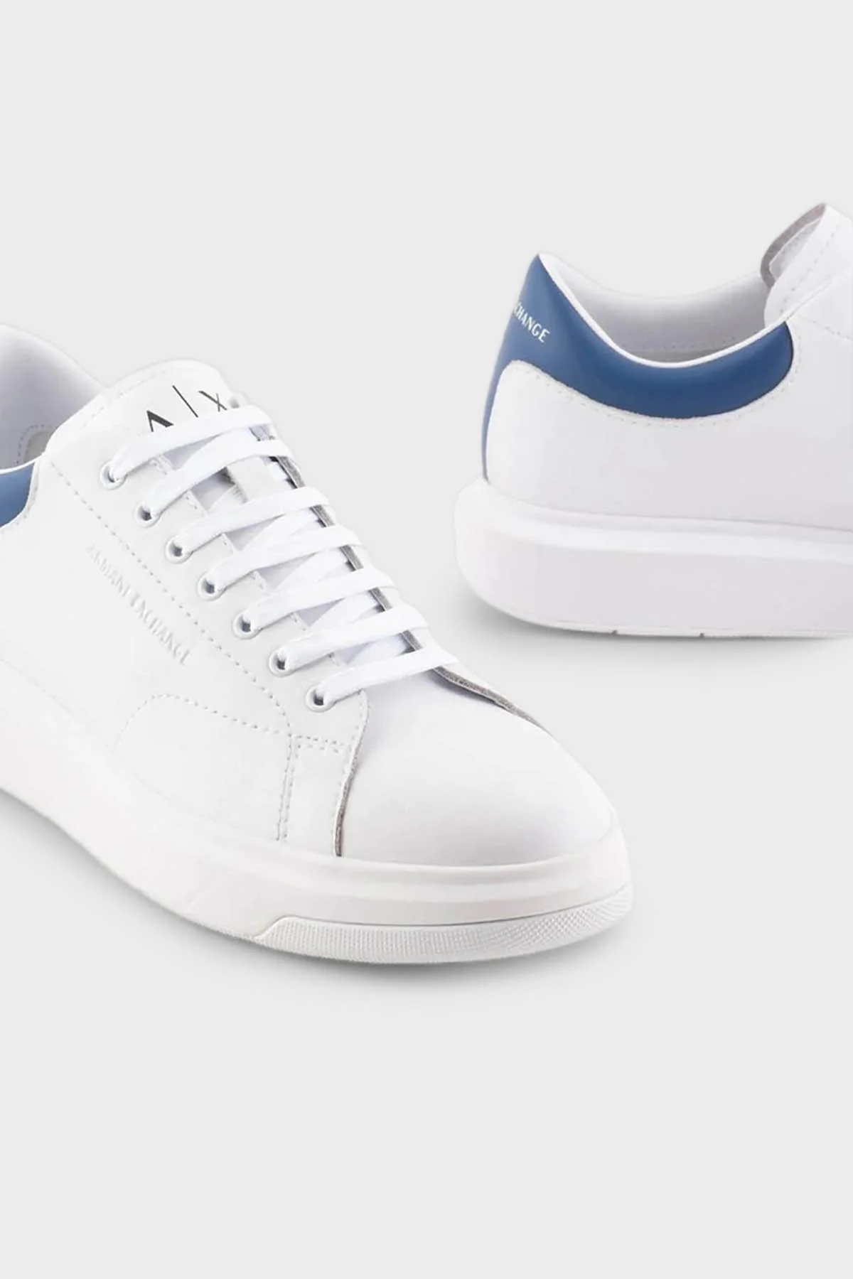 Armani Exchange Hakiki Deri Sneaker Erkek Ayakkabı XUX123 XV534 S533 BEYAZ - 3