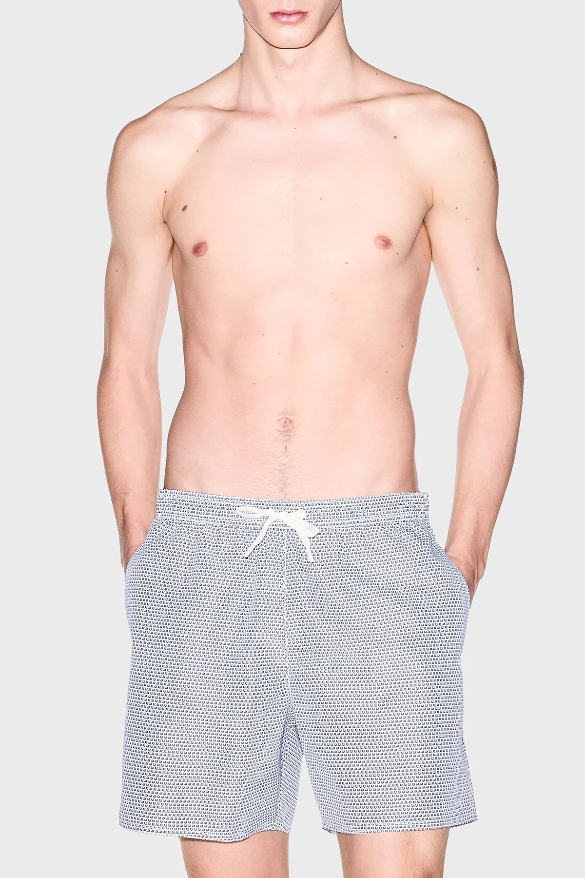 Armani Exchange Hızlı Kuruyan Tamamı Logolu Erkek Mayo Short XM000832 AF22577 F1171 Lacivert - 1
