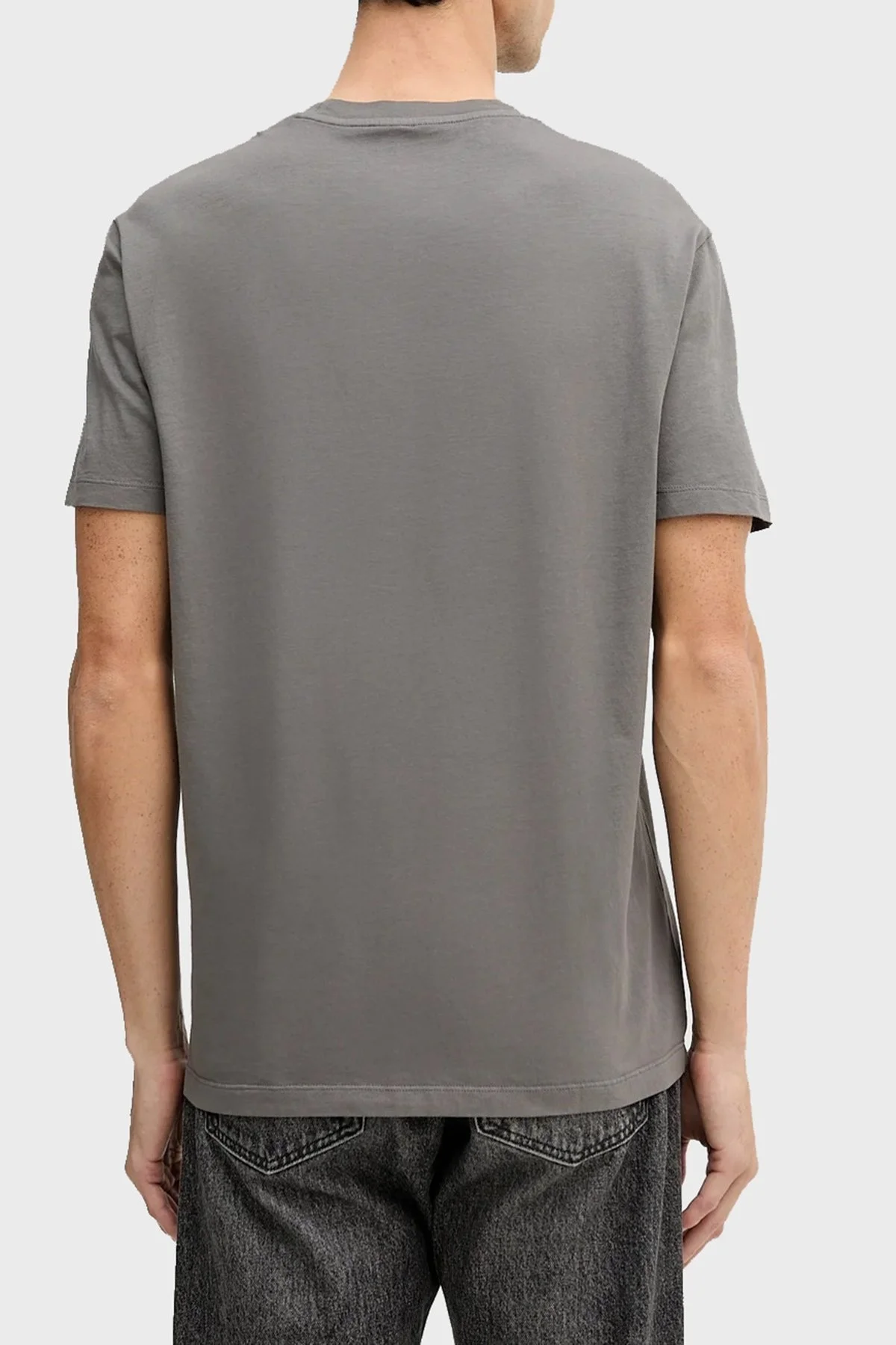 Armani Exchange İşlemeli Pamuklu Regular Fit Bisiklet Yaka Erkek T Shirt XM001899 AF16283 U8092 KOYU GRİ - 3