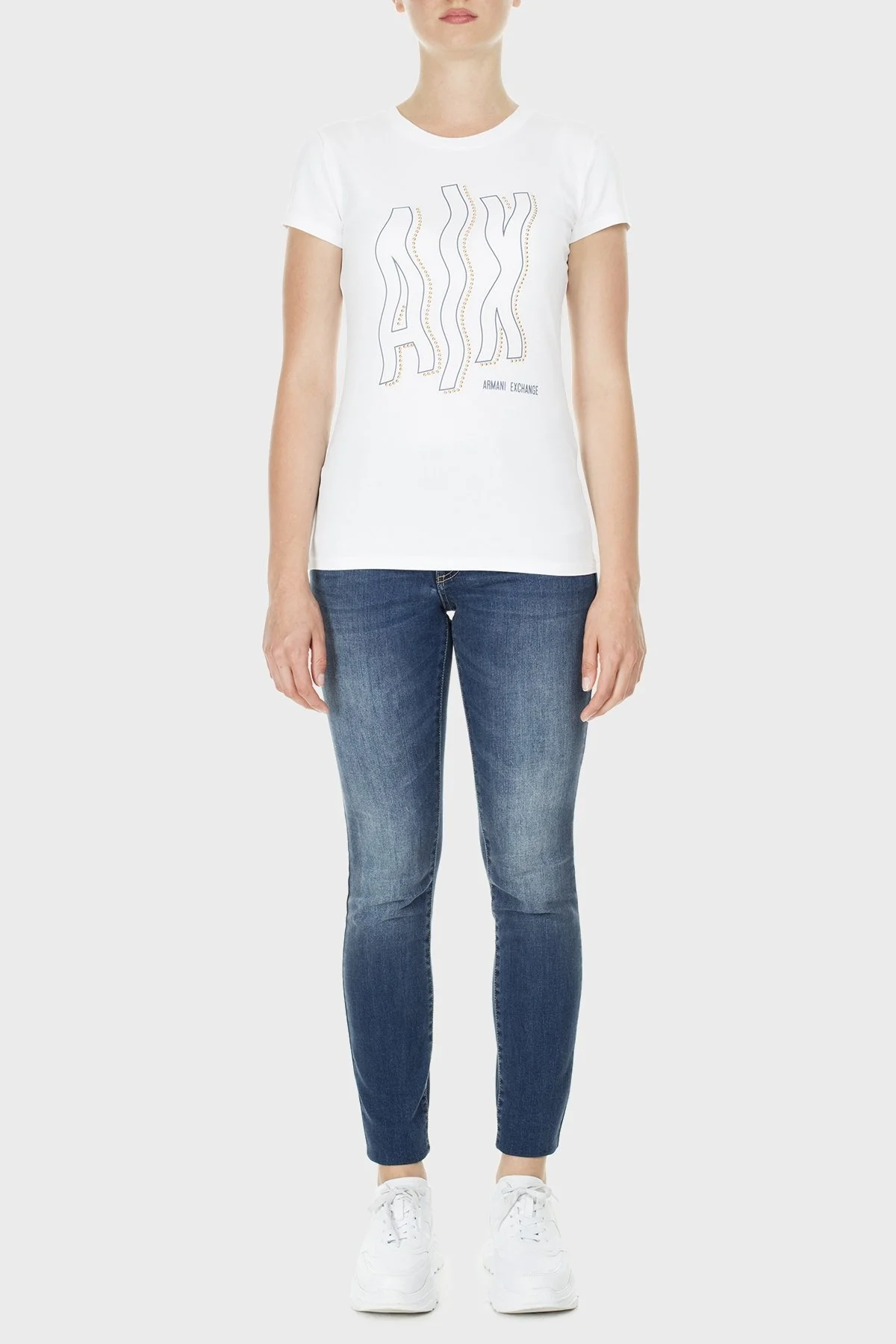 Armani Exchange J01 Jeans Bayan Kot Pantolon 8NYJ01 Y3AZZ 1500 LACİVERT - 1