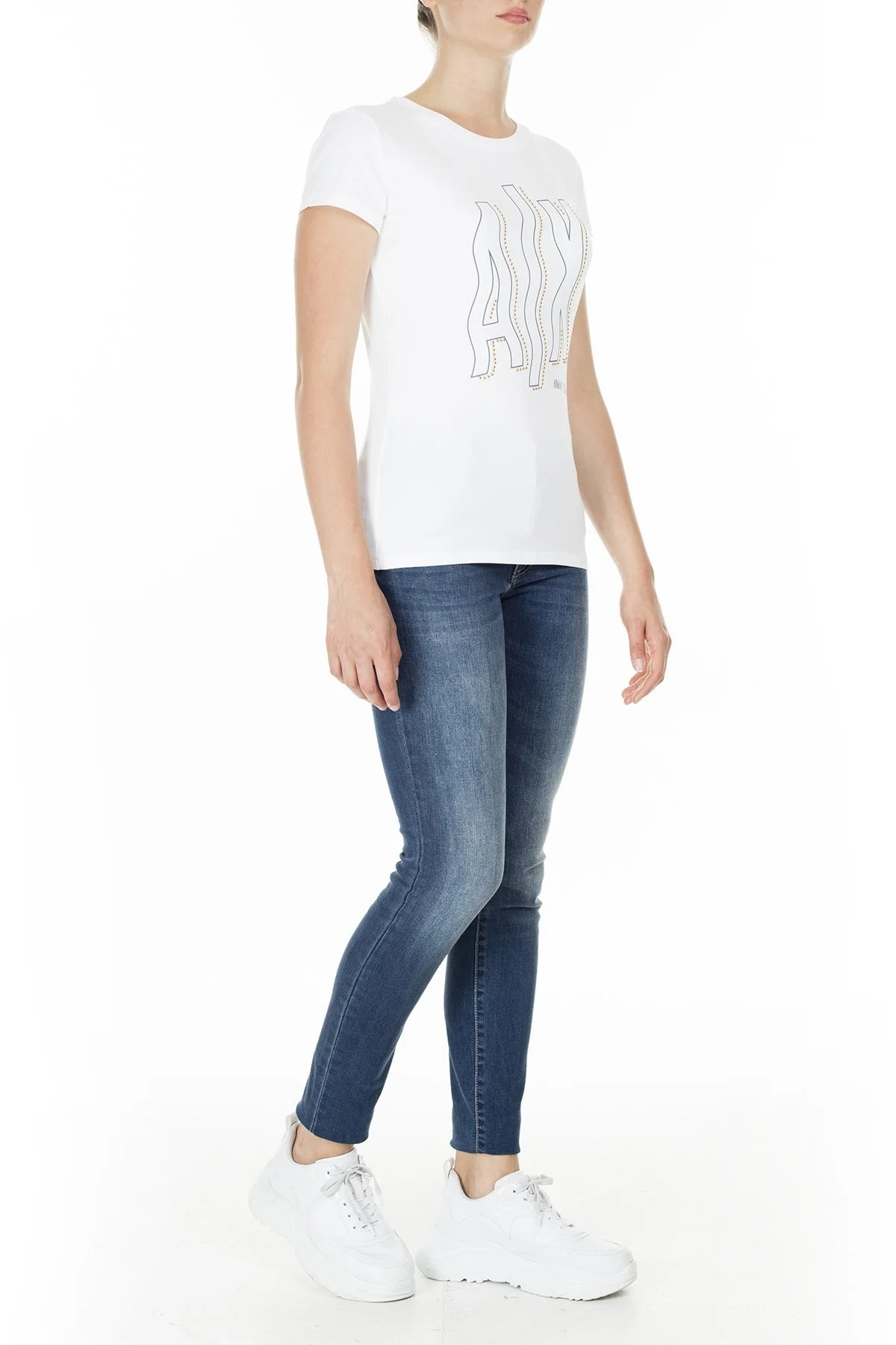 Armani Exchange J01 Jeans Bayan Kot Pantolon 8NYJ01 Y3AZZ 1500 LACİVERT - 5