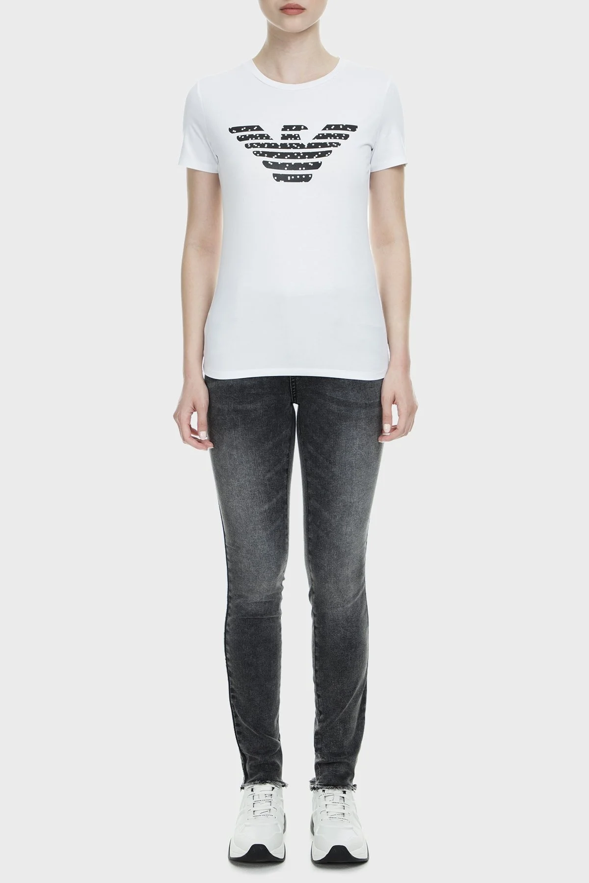 Armani Exchange J01 Jeans Bayan Kot Pantolon S 6GYJ01 Y2HMZ 0903 GRİ - 9