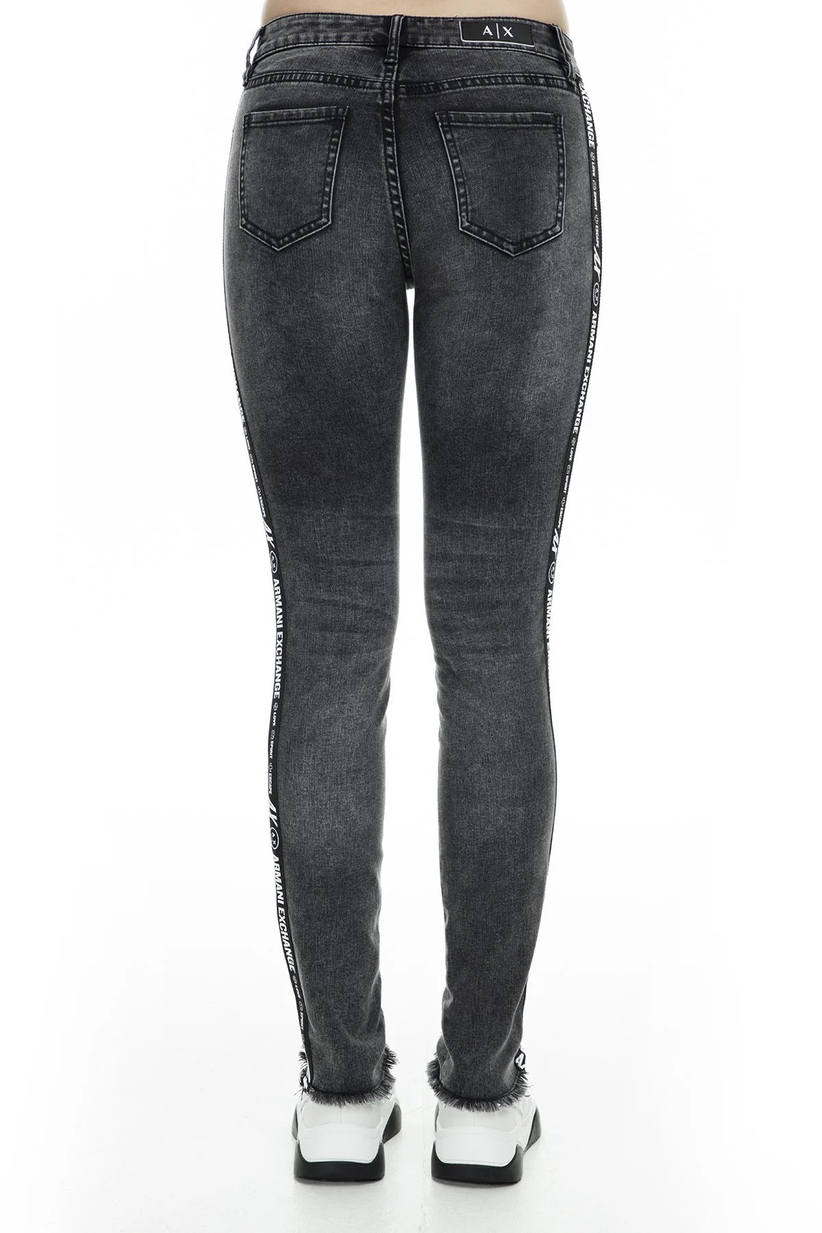 Armani Exchange J01 Jeans Bayan Kot Pantolon S 6GYJ01 Y2HMZ 0903 GRİ - 12