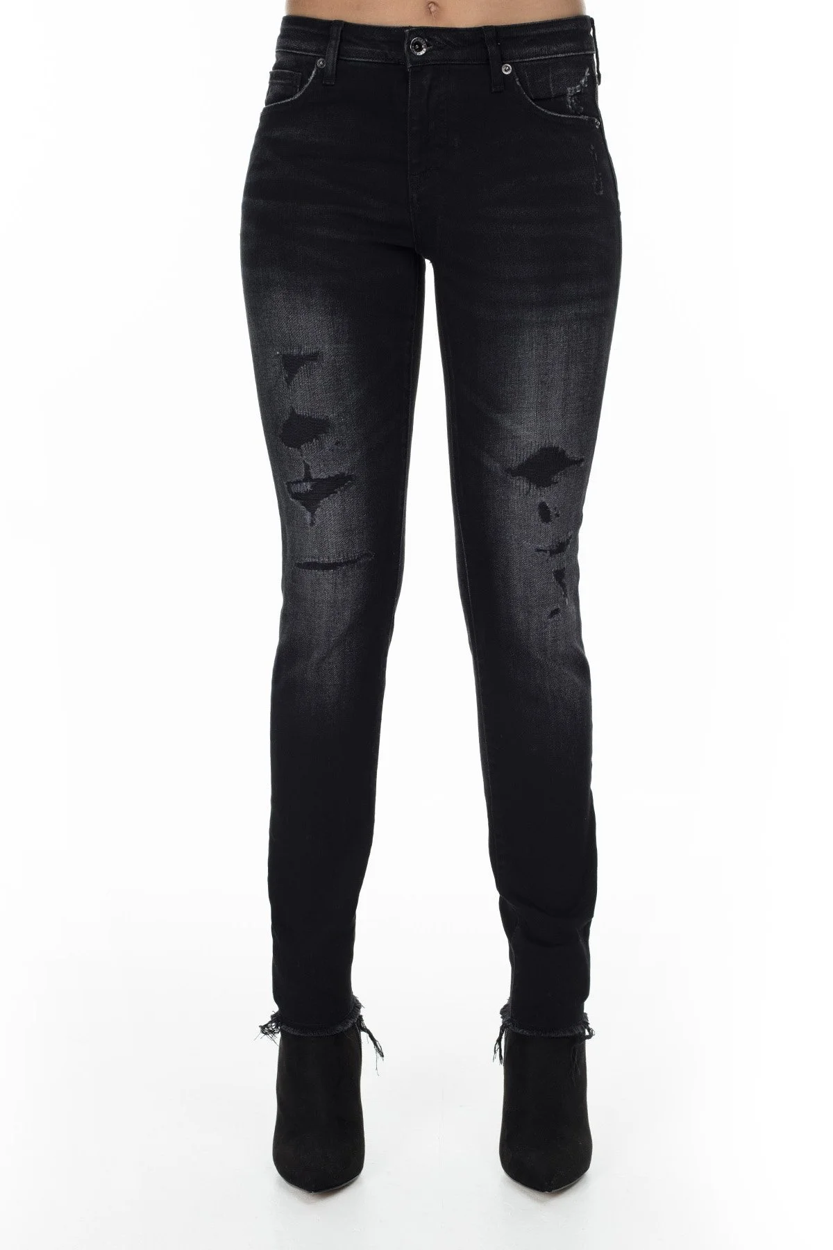 Armani Exchange J01 Jeans Bayan Kot Pantolon S 6GYJ01 Y2MJZ 0204 SİYAH - 9
