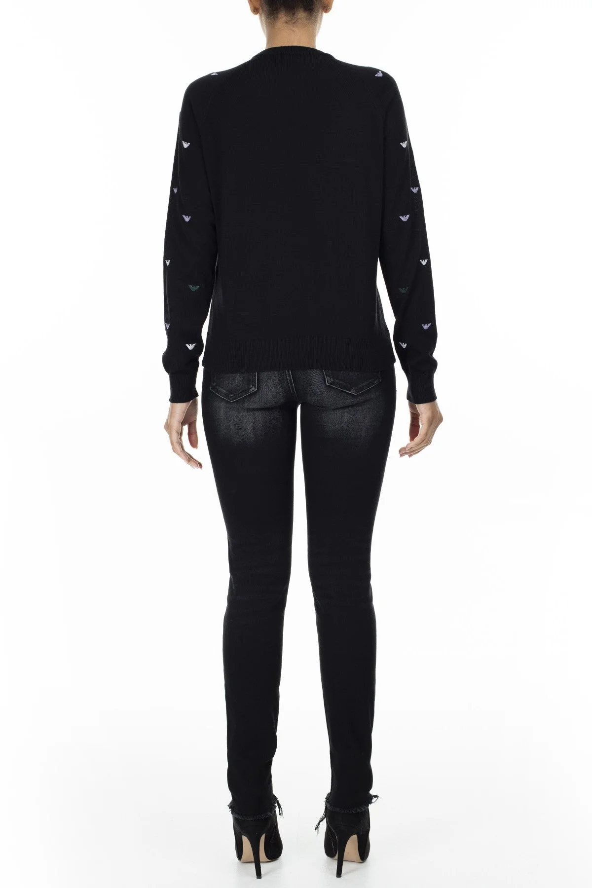 Armani Exchange J01 Jeans Bayan Kot Pantolon S 6GYJ01 Y2MJZ 0204 SİYAH - 12