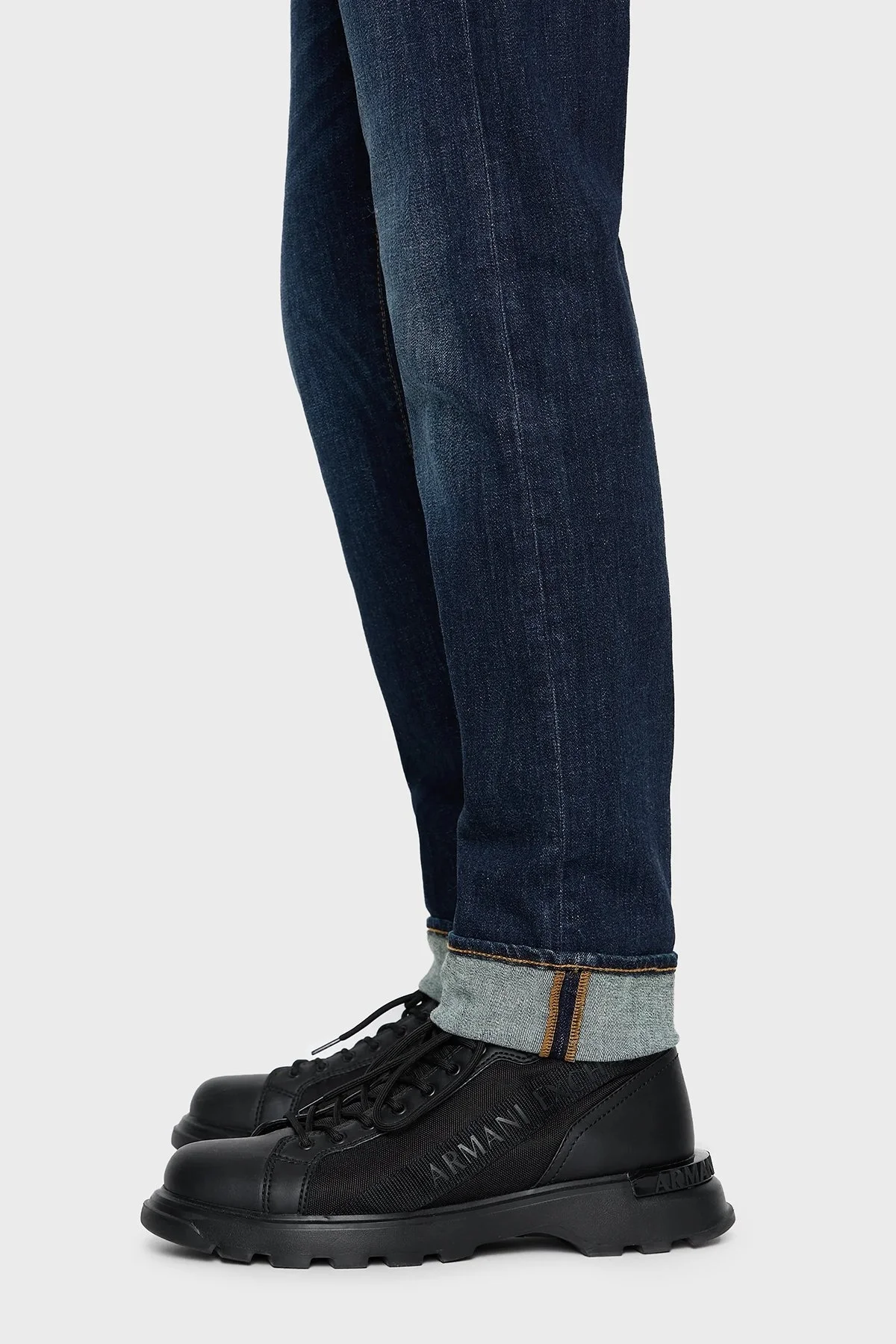 Armani Exchange J13 Düşük Bel Dar Paça Slim Fit Jeans Erkek Kot Pantolon 6RZJ13 Z18FZ 1500 LACİVERT - 5