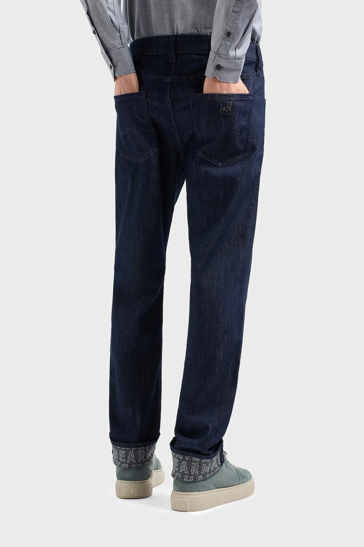 Armani Exchange J13 Normal Bel Regular Fit Jeans Erkek Kot Pantolon 3DZJ13 Z1XKZ 25FR LACİVERT - 3