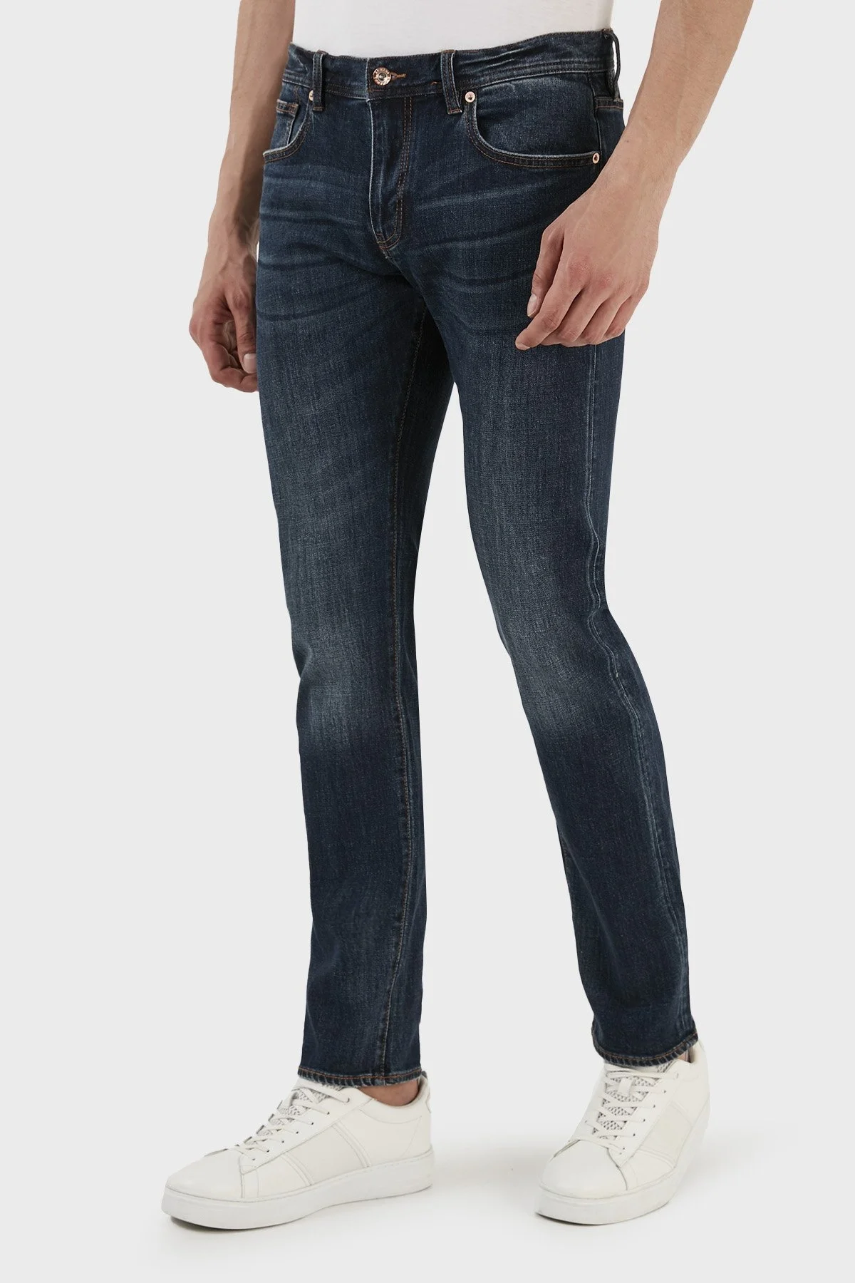 Armani Exchange J13 Pamuklu Normal Bel Slim Fit Jeans Erkek Kot Pantolon 3RZJ13 Z2LTZ 1500 LACİVERT - 2