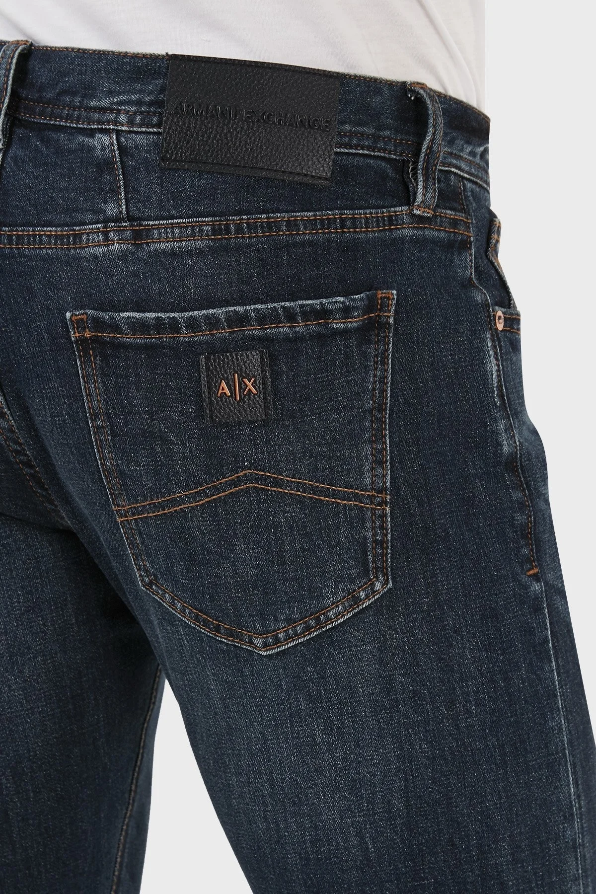 Armani Exchange J13 Pamuklu Normal Bel Slim Fit Jeans Erkek Kot Pantolon 3RZJ13 Z2LTZ 1500 LACİVERT - 7