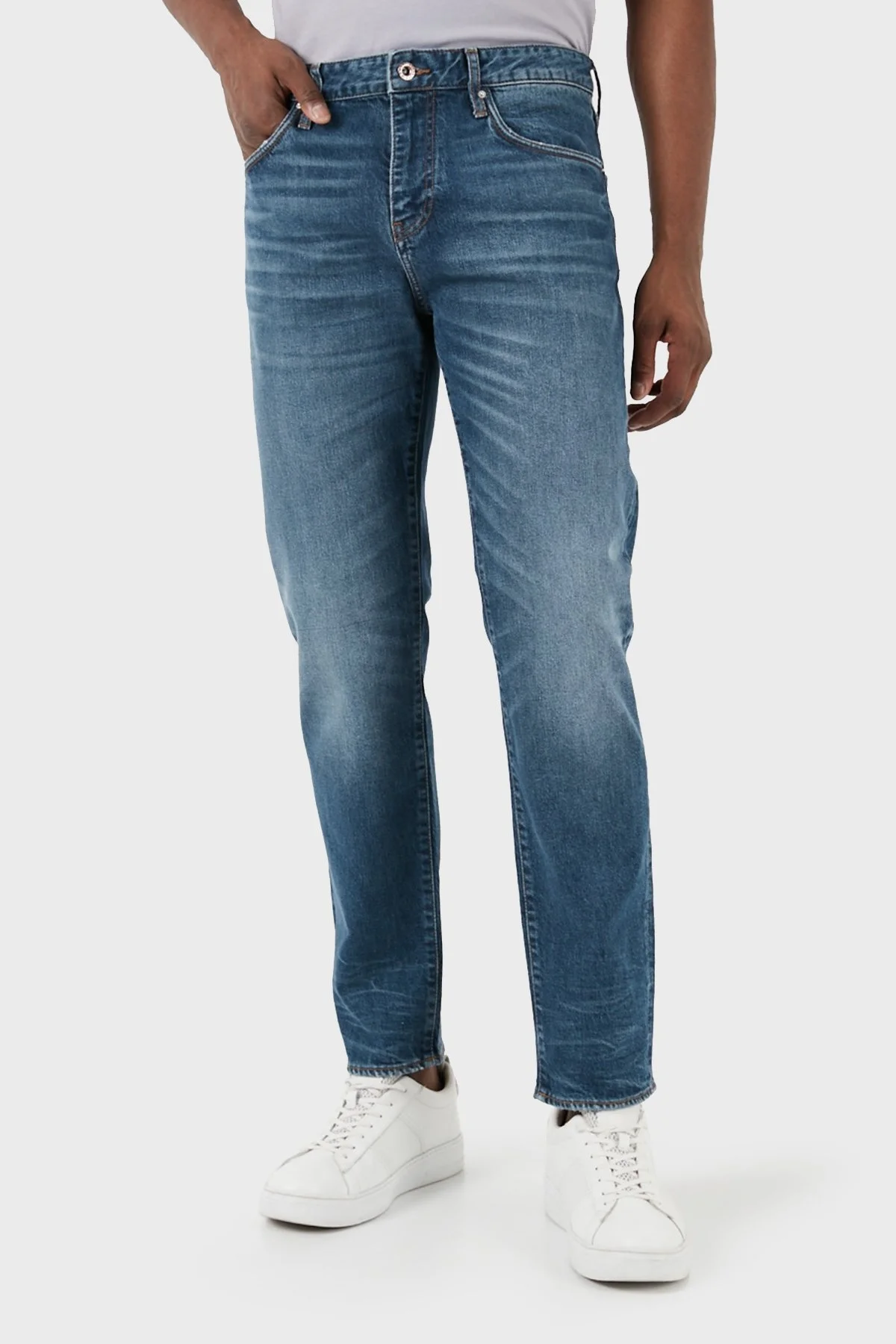 Armani Exchange J13 Pamuklu Slim Fit Jeans Erkek Kot Pantolon 3DZJ13 Z1YGZ 1500 MAVİ - 1