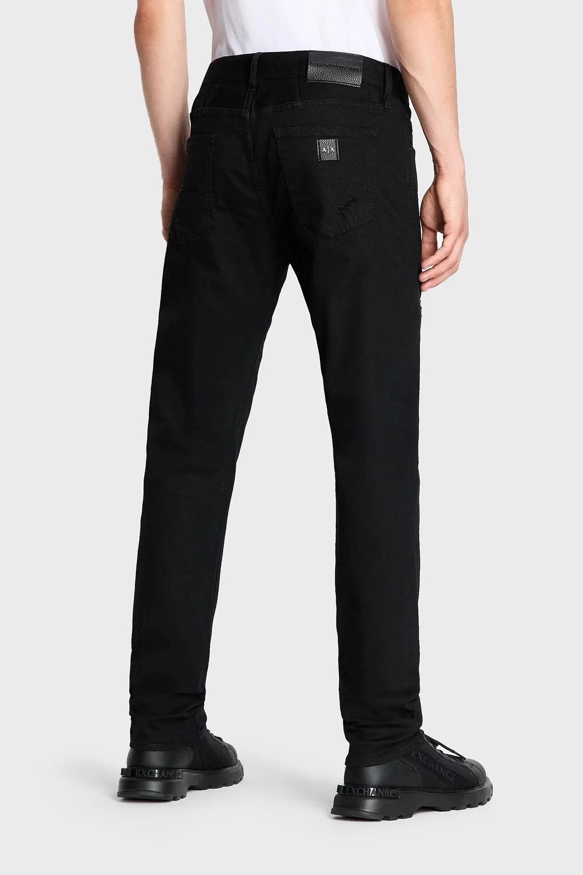 Armani Exchange J13 Pamuklu Yüksek Bel Slim Fit Daralan Paça Jeans Erkek Kot Pantolon 6RZJ13 Z1AAZ 1200 SİYAH - 3