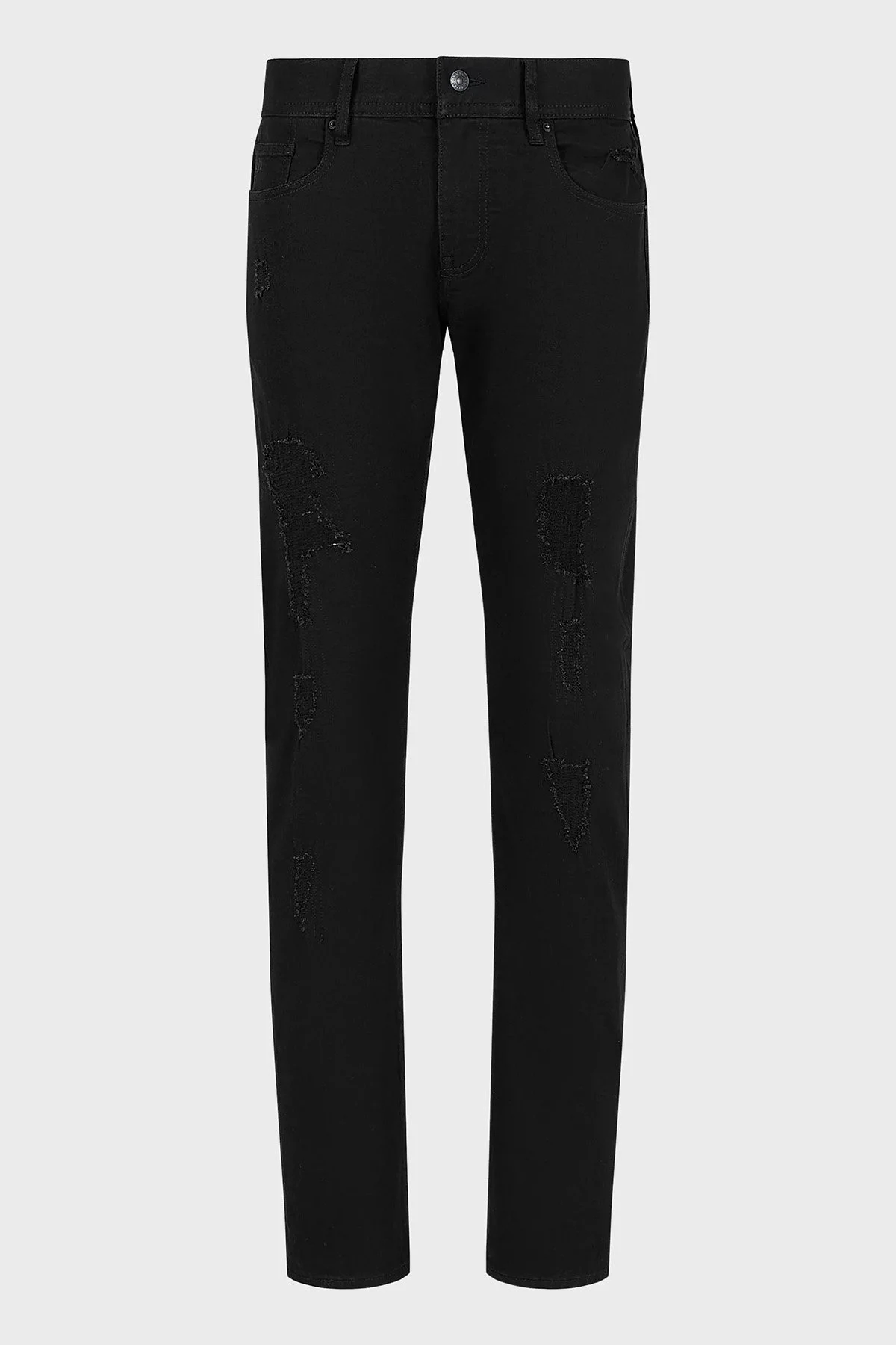 Armani Exchange J13 Pamuklu Yüksek Bel Slim Fit Daralan Paça Jeans Erkek Kot Pantolon 6RZJ13 Z1AAZ 1200 SİYAH - 4