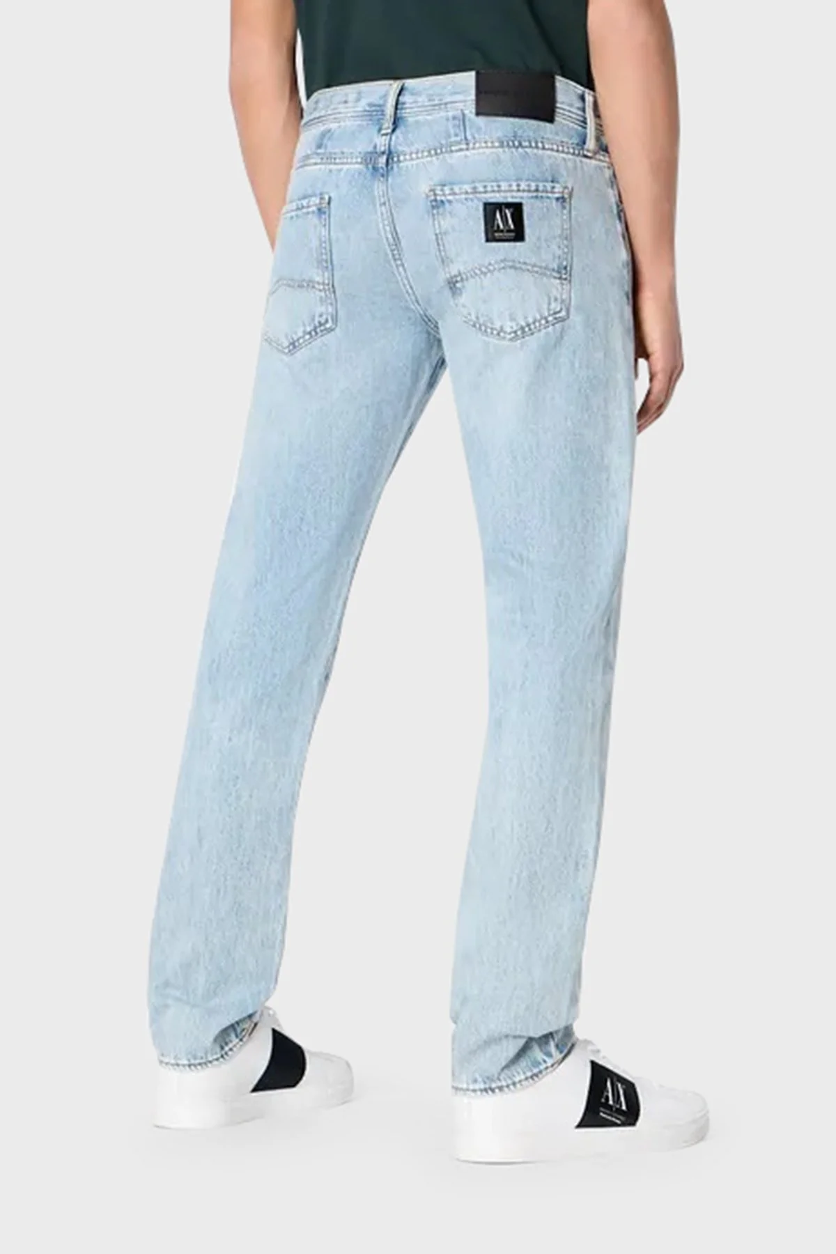 Armani Exchange J13 Yırtık Detaylı Organik Pamuklu Slim Fit Jeans Erkek Kot Pantolon 3RZJ13 Z1S5Z 1500 LACİVERT - 2