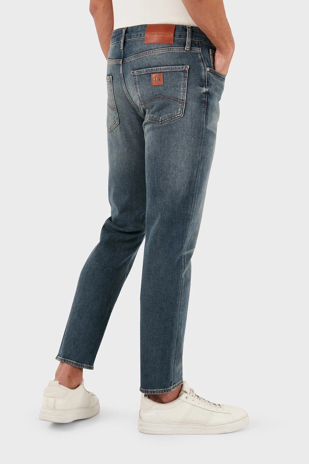 Armani Exchange J13 Yüksek Bel Slim Fit Jeans Erkek Kot Pantolon 3DZJ13 Z1Y6Z 1500 MAVİ - 5