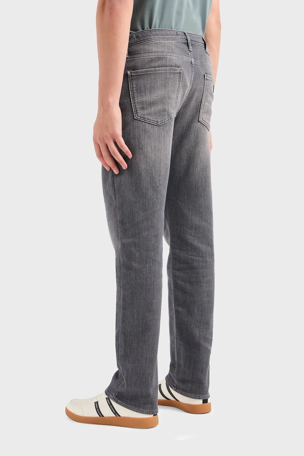 Armani Exchange J13 Yüksek Bel Slim Fit Jeans Erkek Kot Pantolon 3DZJ13 Z2TTZ 0903 GRİ - 3