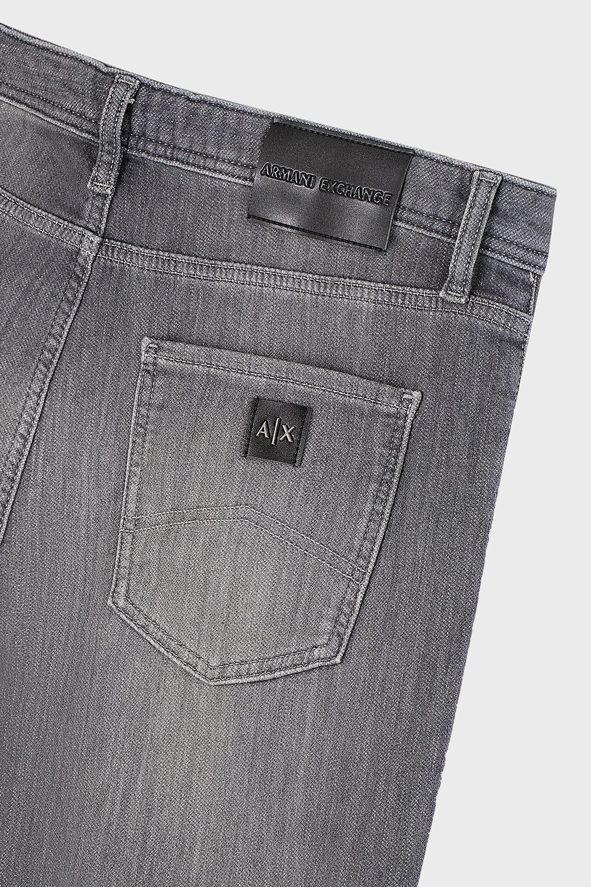 Armani Exchange J13 Yüksek Bel Slim Fit Jeans Erkek Kot Pantolon 3DZJ13 Z2TTZ 0903 GRİ - 5