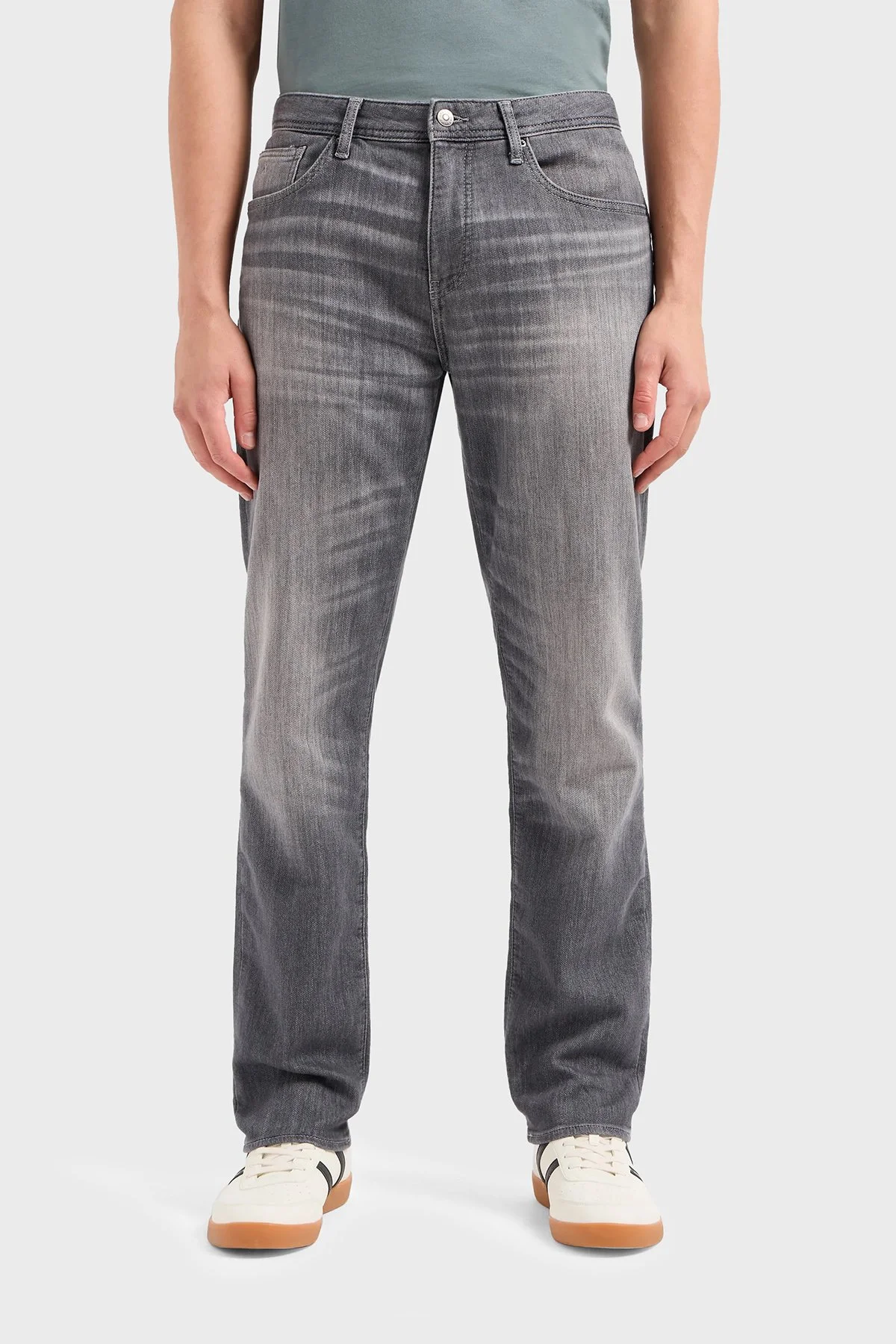 Armani Exchange J13 Yüksek Bel Slim Fit Jeans Erkek Kot Pantolon 3DZJ13 Z2TTZ 0903 GRİ - 2