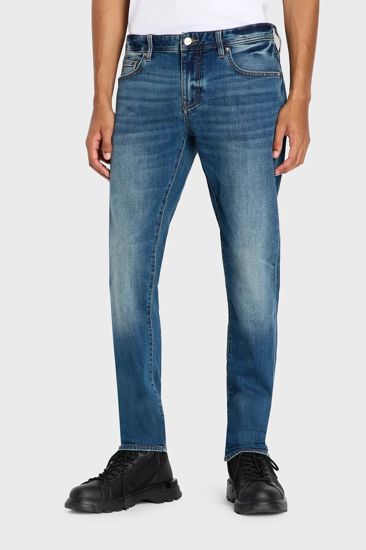 Armani Exchange J14 Düşük Bel Dar Paça Slim Fit Jeans Erkek Kot Pantolon 6RZJ14 Z18WZ 1500 LACİVERT - 1