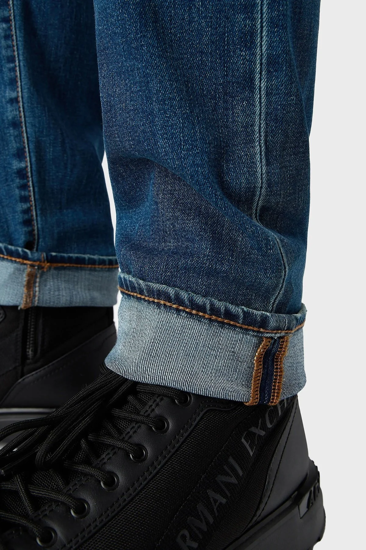 Armani Exchange J14 Düşük Bel Dar Paça Slim Fit Jeans Erkek Kot Pantolon 6RZJ14 Z18WZ 1500 LACİVERT - 5