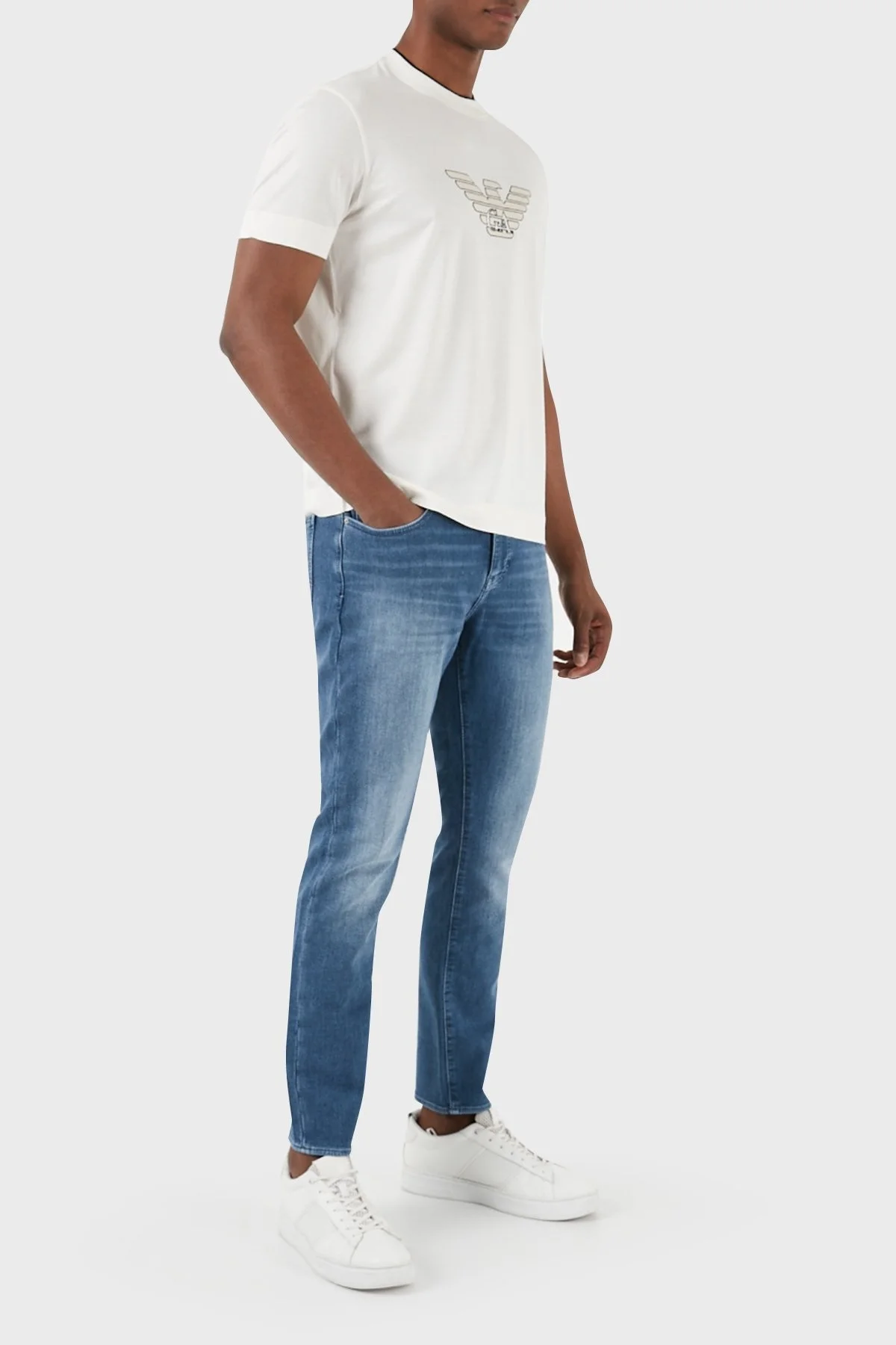 Armani Exchange J14 Normal Bel Slim Fit Jeans Erkek Kot Pantolon 3DZJ14 Z1TTZ 25EV MAVİ - 5
