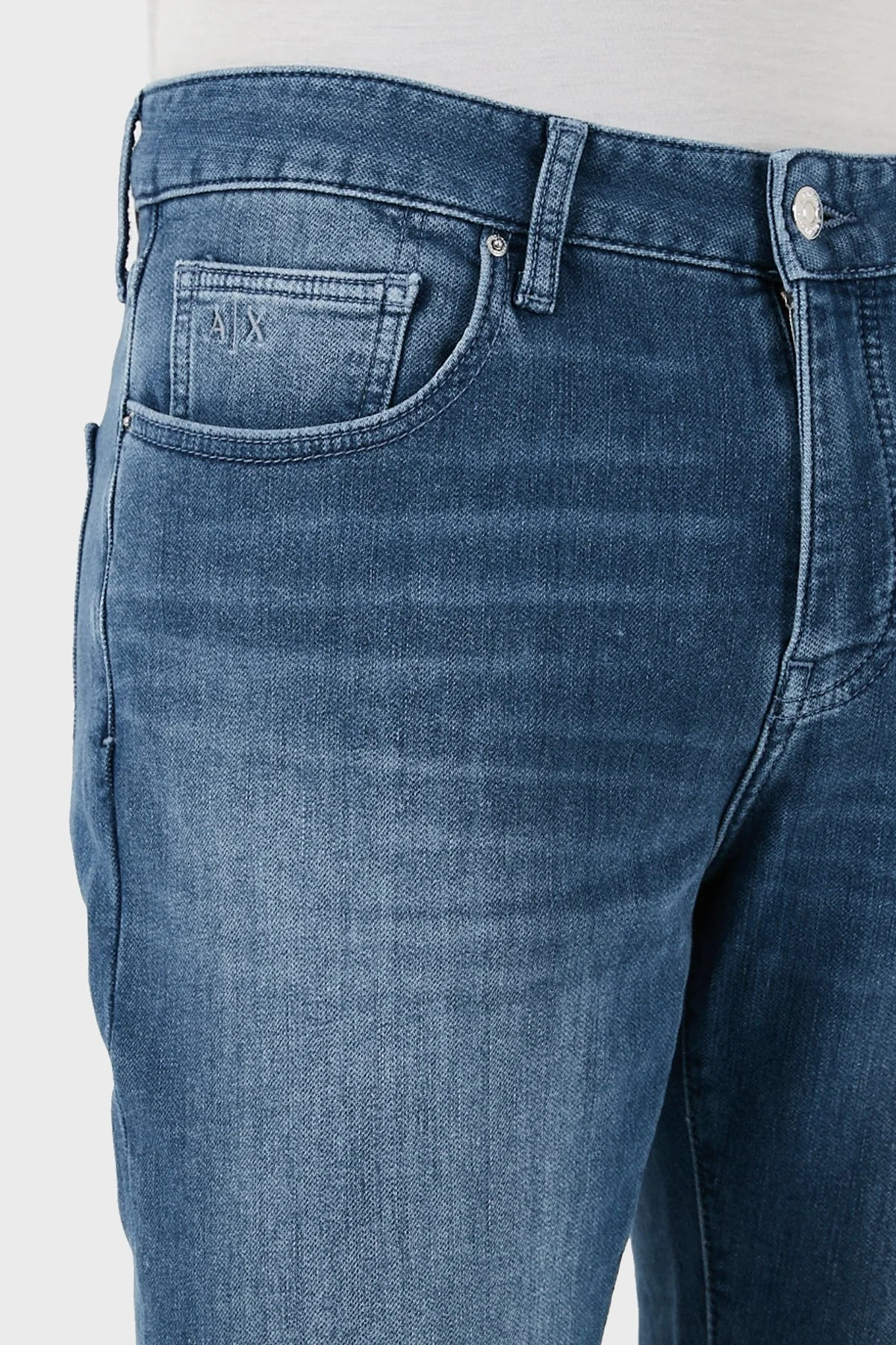 Armani Exchange J14 Normal Bel Slim Fit Jeans Erkek Kot Pantolon 3DZJ14 Z1TTZ 25EV MAVİ - 6