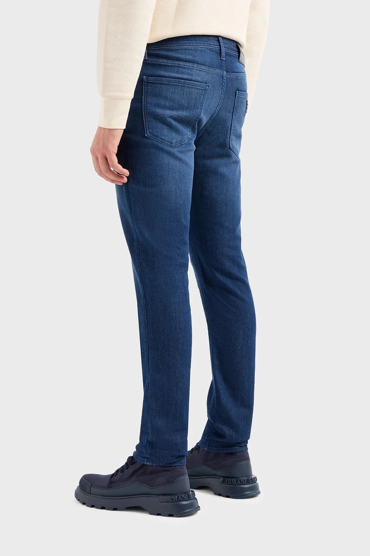 Armani Exchange J14 Normal Bel Slim Fit Jeans Erkek Kot Pantolon 3DZJ14 Z1TTZ 25EX LACİVERT - 3
