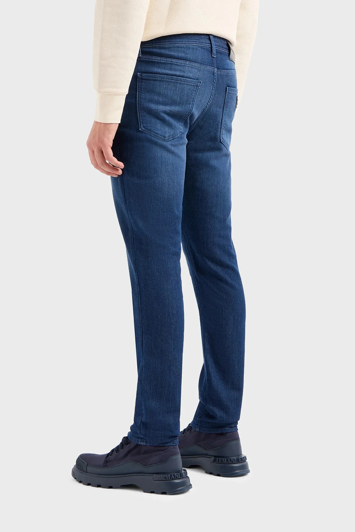 Armani Exchange J14 Normal Bel Slim Fit Jeans Erkek Kot Pantolon 3DZJ14 Z1TTZ 25EX LACİVERT - 3