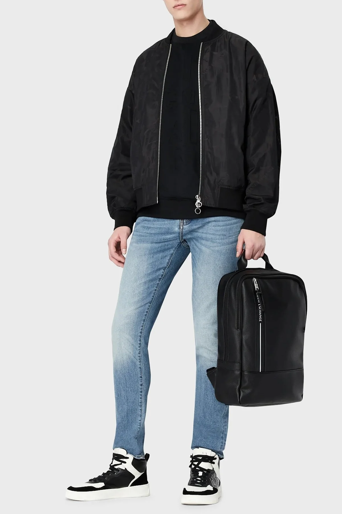 Armani Exchange J14 Pamuklu Normal Bel Skinny Fit Dar Paça Jeans Erkek Kot Pantolon 3RZJ14 Z1X3Z 1500 MAVİ - 1