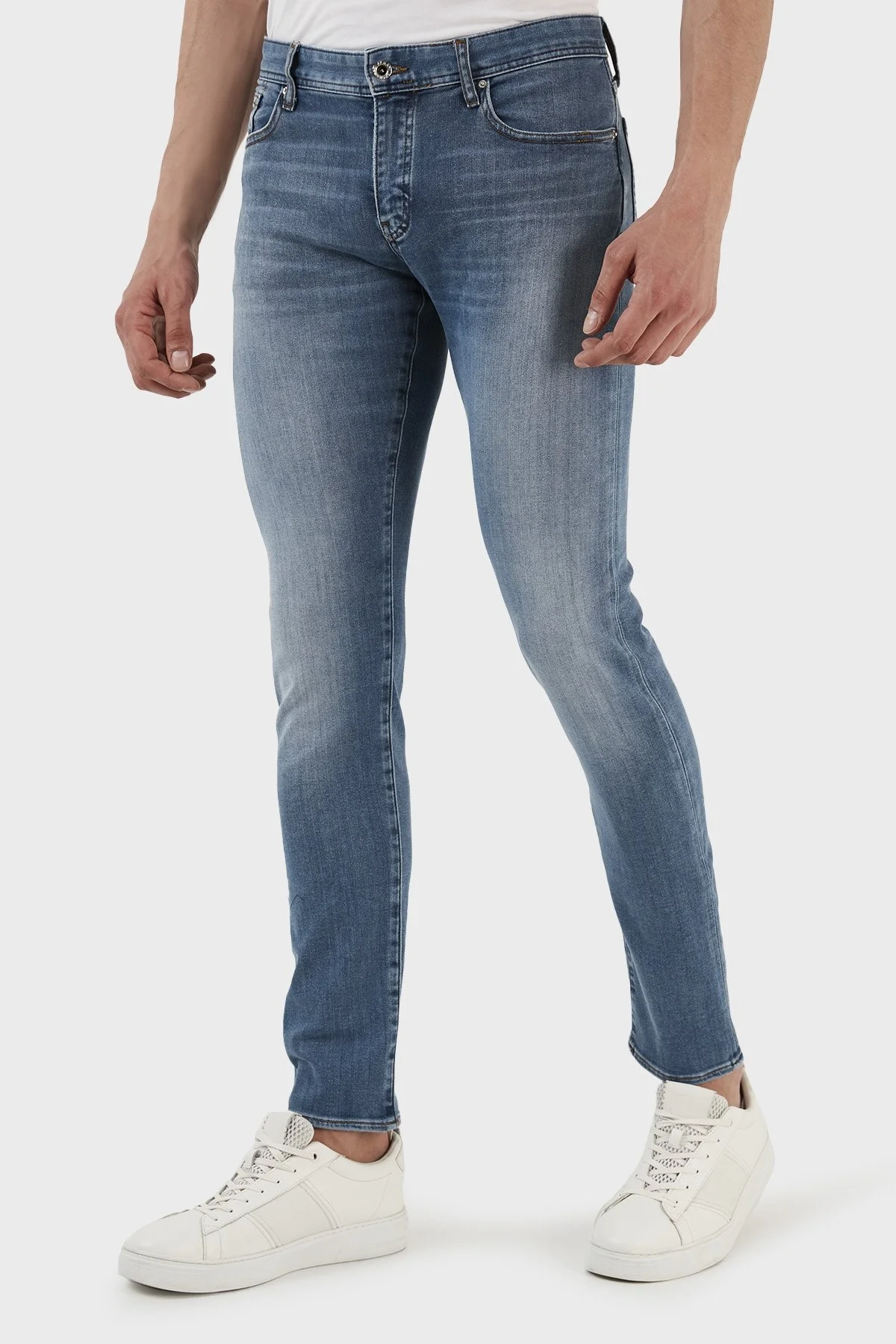 Armani Exchange J14 Pamuklu Normal Bel Skinny Fit Jeans Erkek Kot Pantolon 3RZJ14 Z2XXZ 1500 LACİVERT - 2