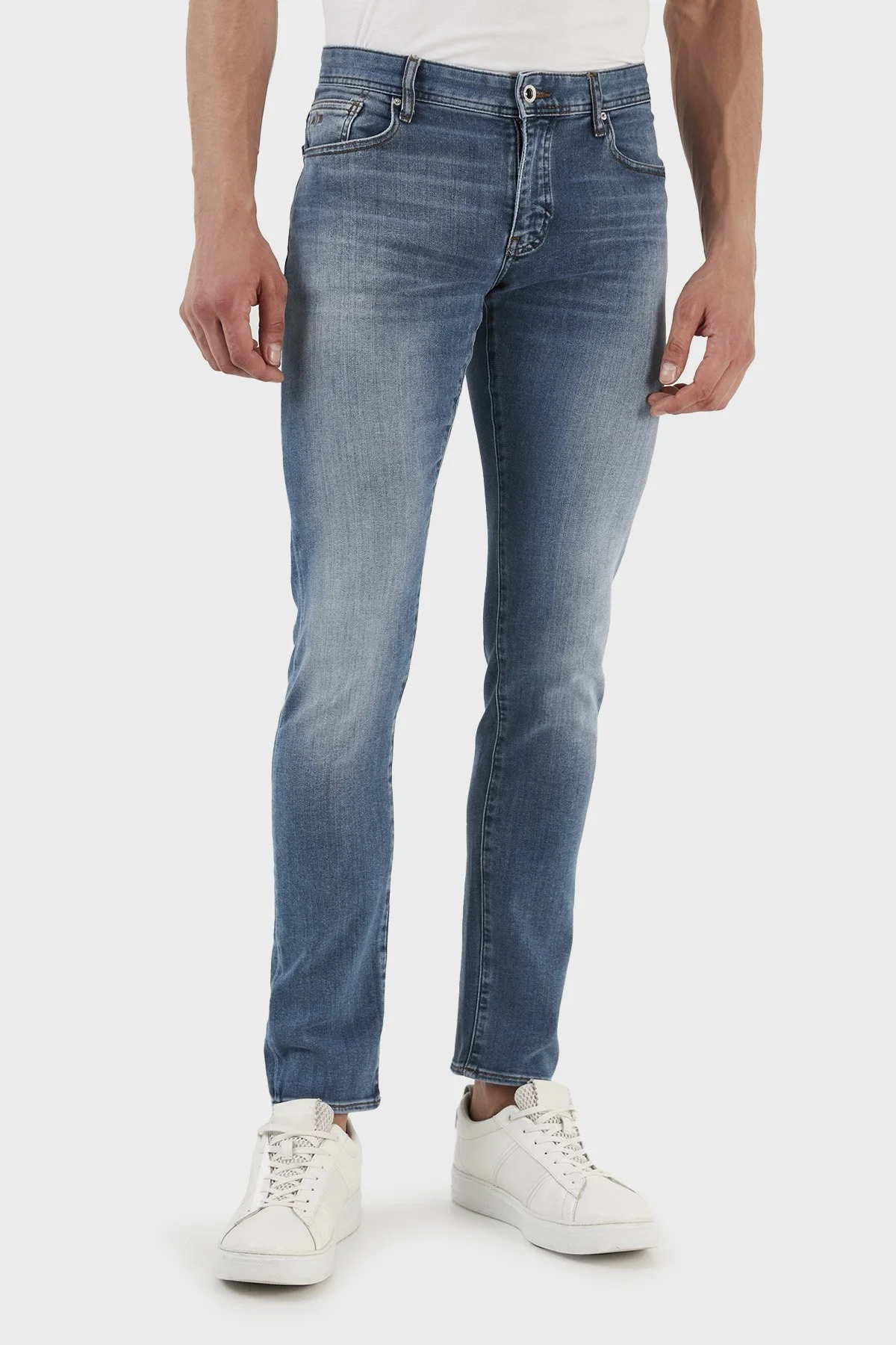 Armani Exchange J14 Pamuklu Normal Bel Skinny Fit Jeans Erkek Kot Pantolon 3RZJ14 Z2XXZ 1500 LACİVERT - 3