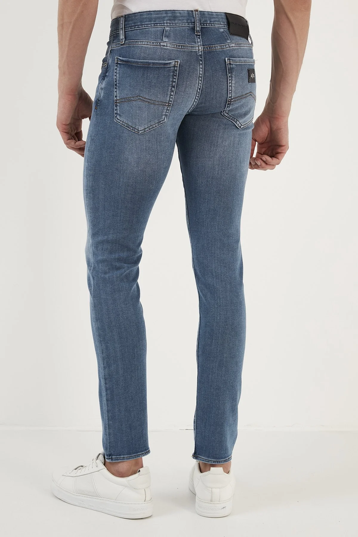 Armani Exchange J14 Pamuklu Normal Bel Skinny Fit Jeans Erkek Kot Pantolon 3RZJ14 Z2XXZ 1500 LACİVERT - 6