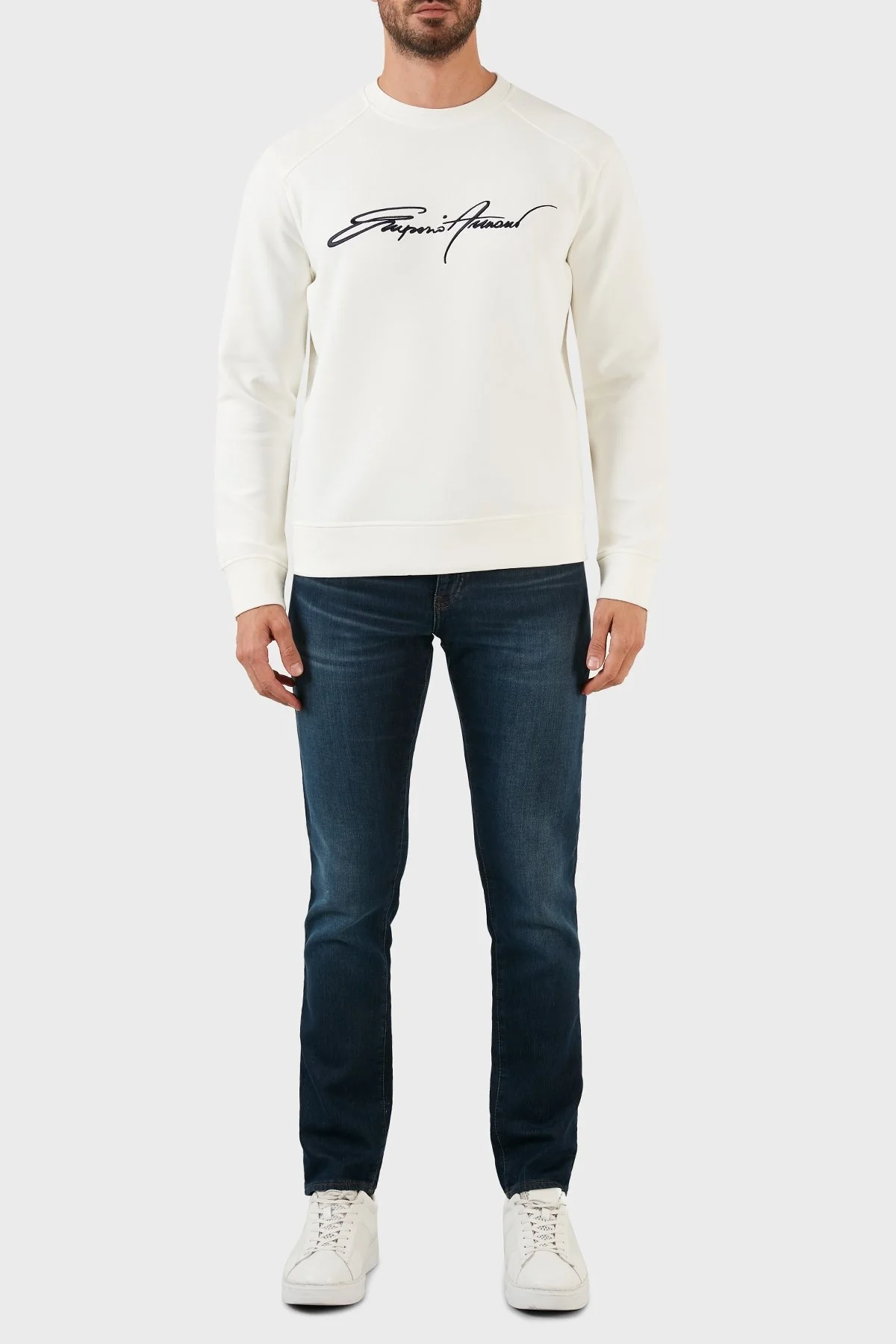 Armani Exchange J14 Pamuklu Normal Bel Skinny Fit Jeans Erkek Kot Pantolon 6LZJ14 Z2P6Z 1500 LACİVERT - 1