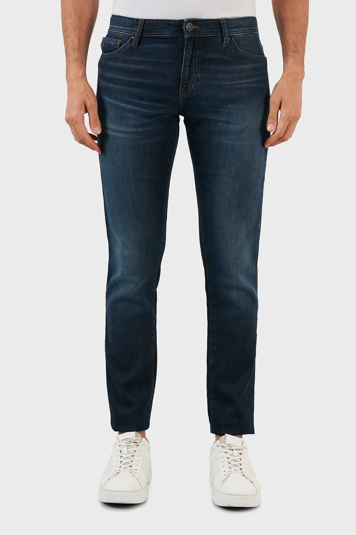 Armani Exchange J14 Pamuklu Normal Bel Skinny Fit Jeans Erkek Kot Pantolon 6LZJ14 Z2P6Z 1500 LACİVERT - 2